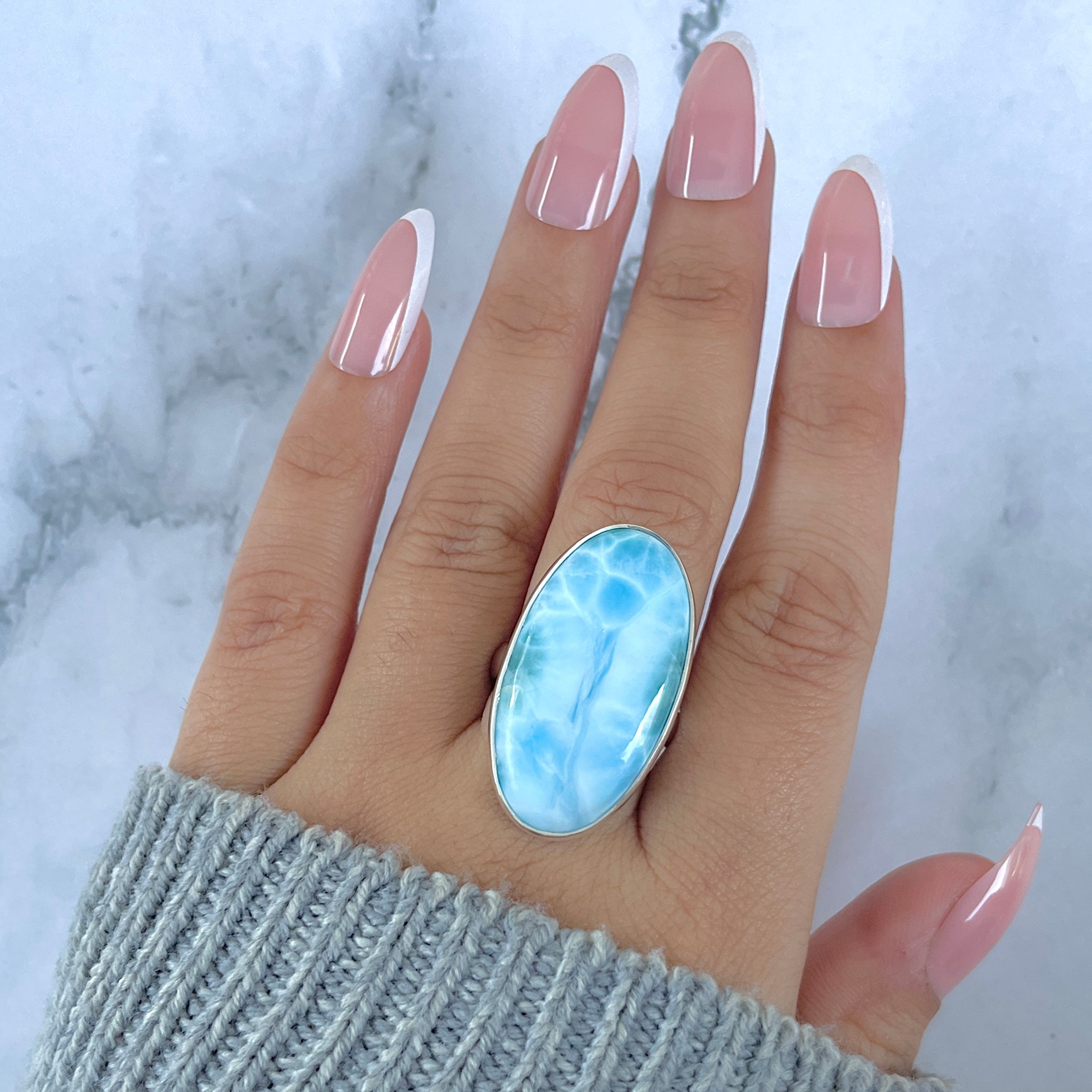 Larimar Adjustable Ring-(LAR-R-1541.)