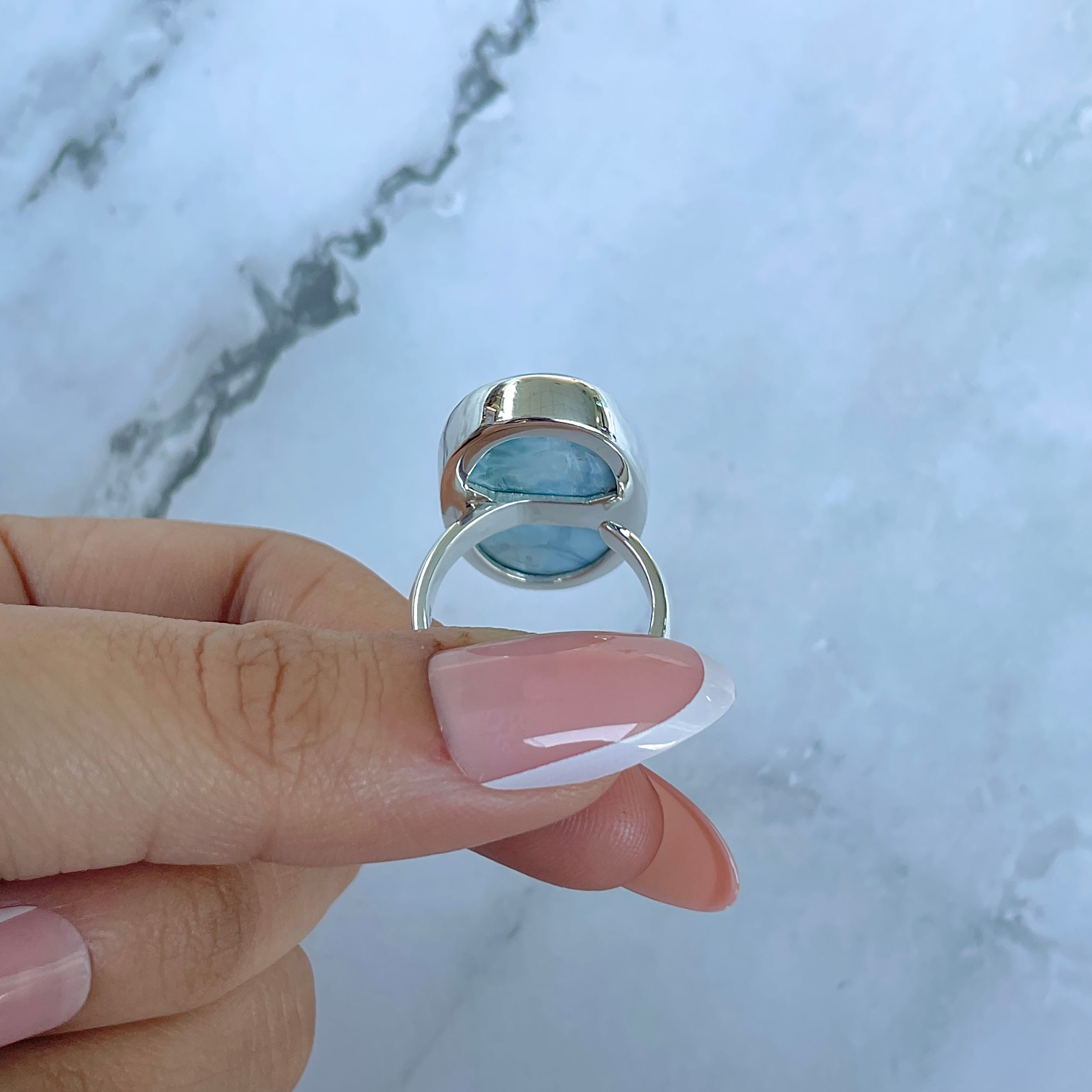 Larimar Adjustable Ring-(LAR-R-1541.)