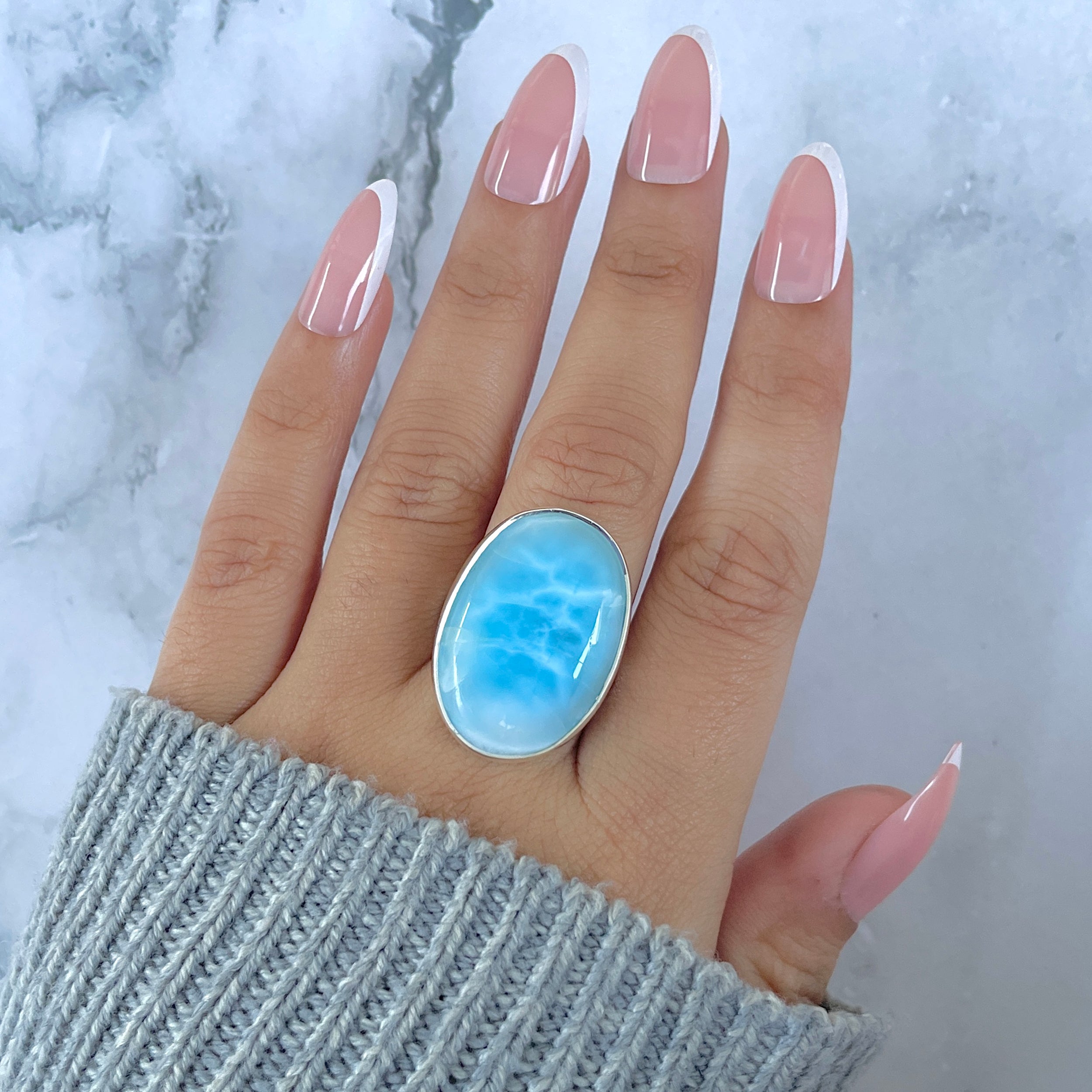 Larimar Adjustable Ring-(LAR-R-1542.)