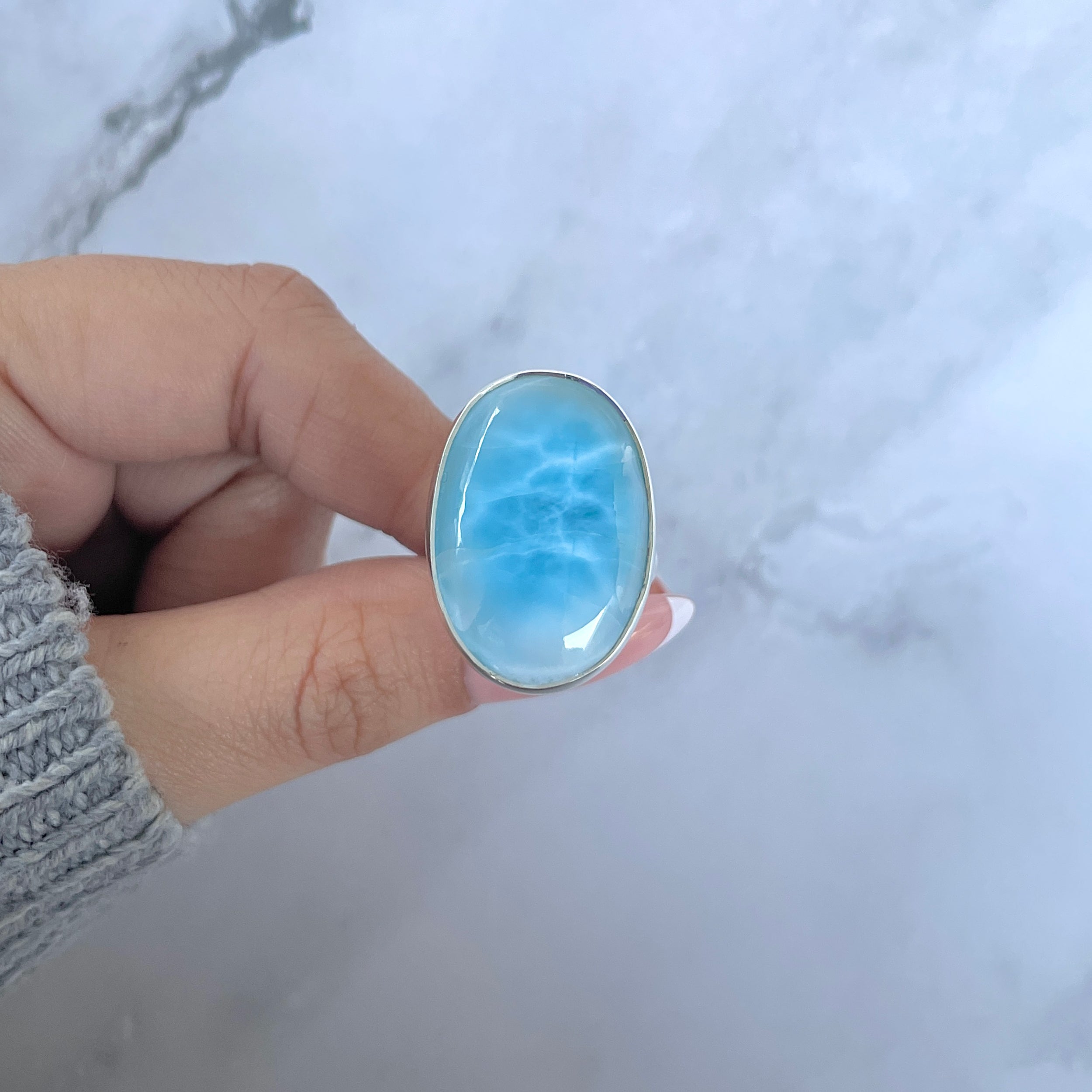 Larimar Adjustable Ring-(LAR-R-1542.)
