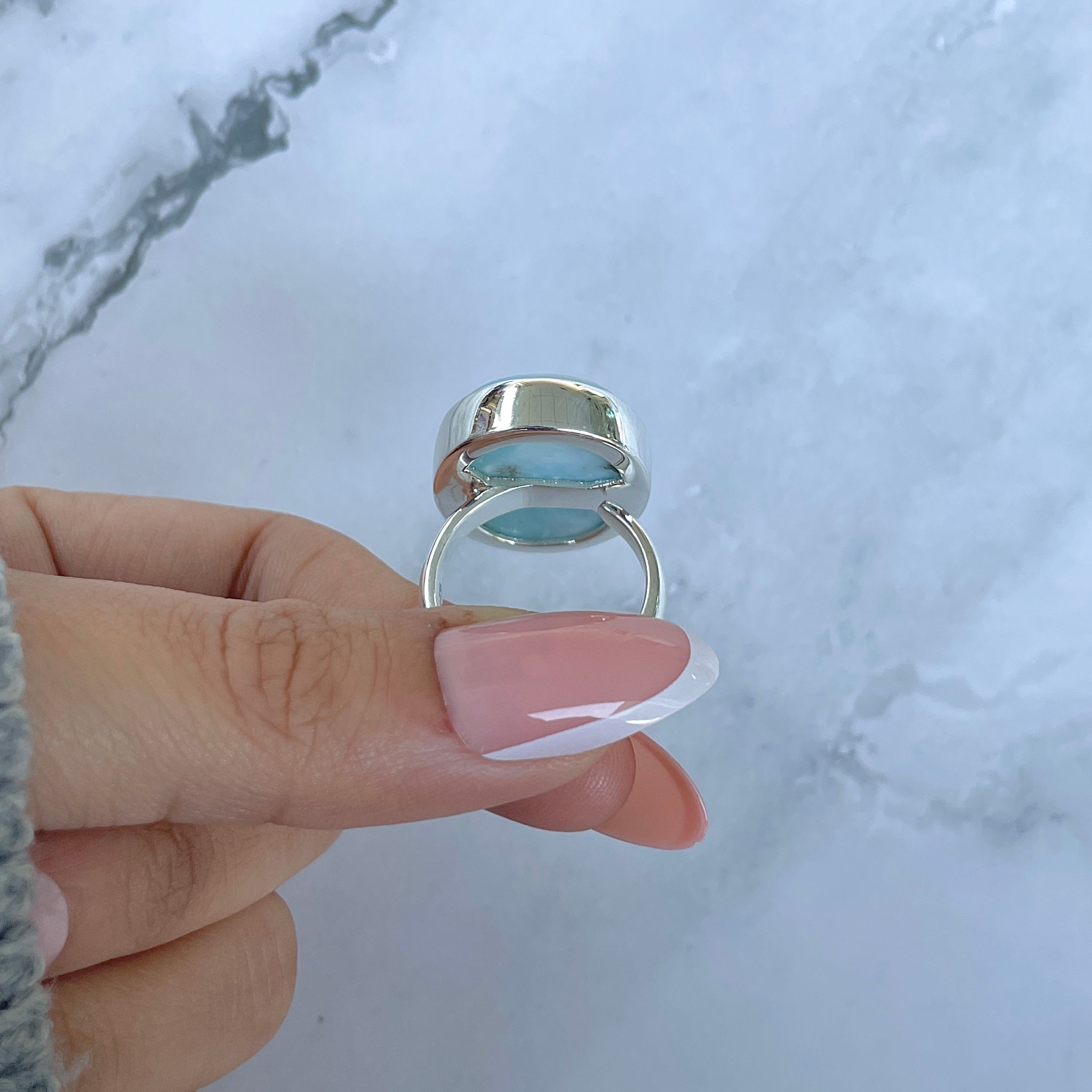 Larimar Adjustable Ring-(LAR-R-1542.)