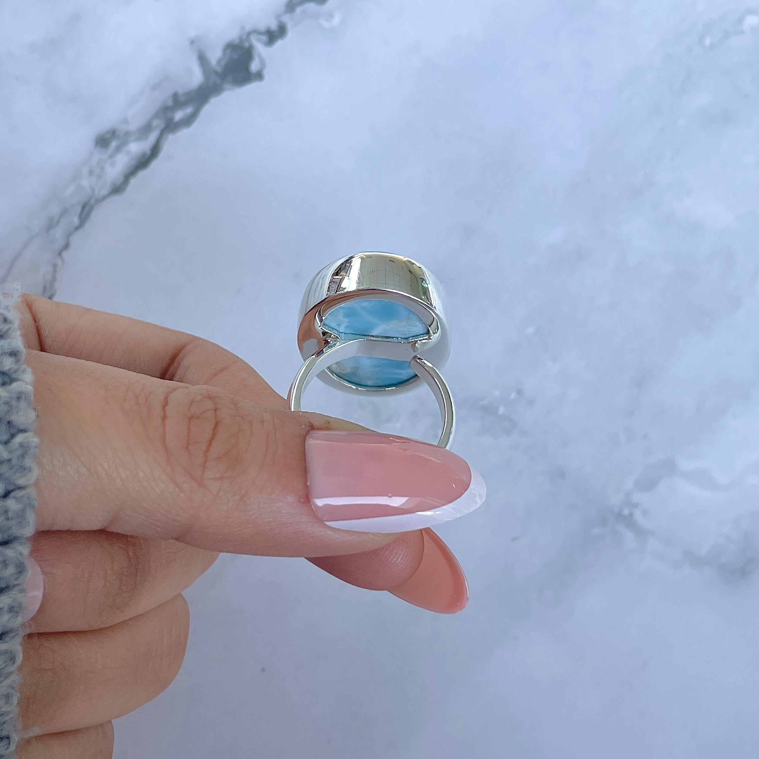 Larimar Adjustable Ring-(LAR-R-1543.)