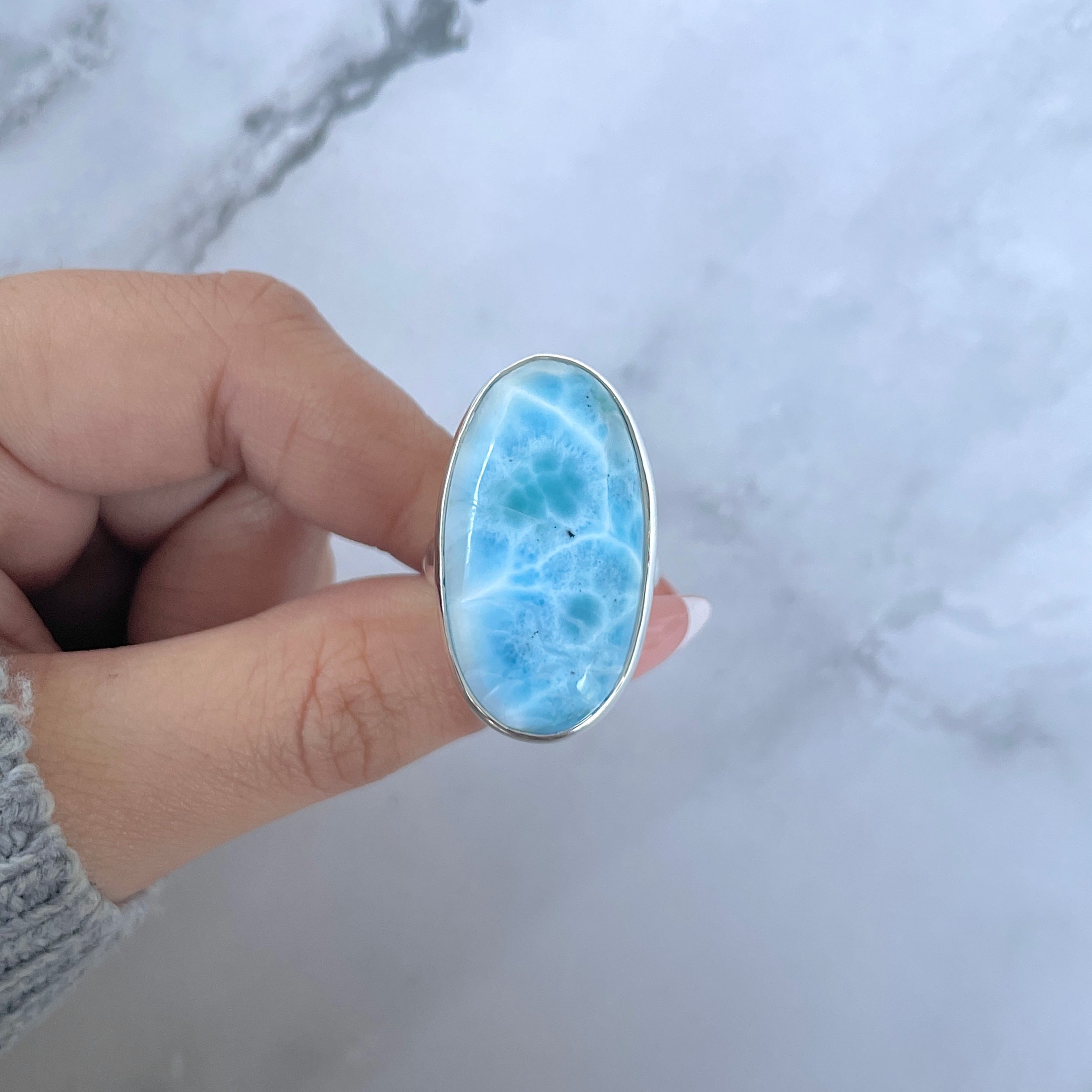 Larimar Adjustable Ring-(LAR-R-1544.)