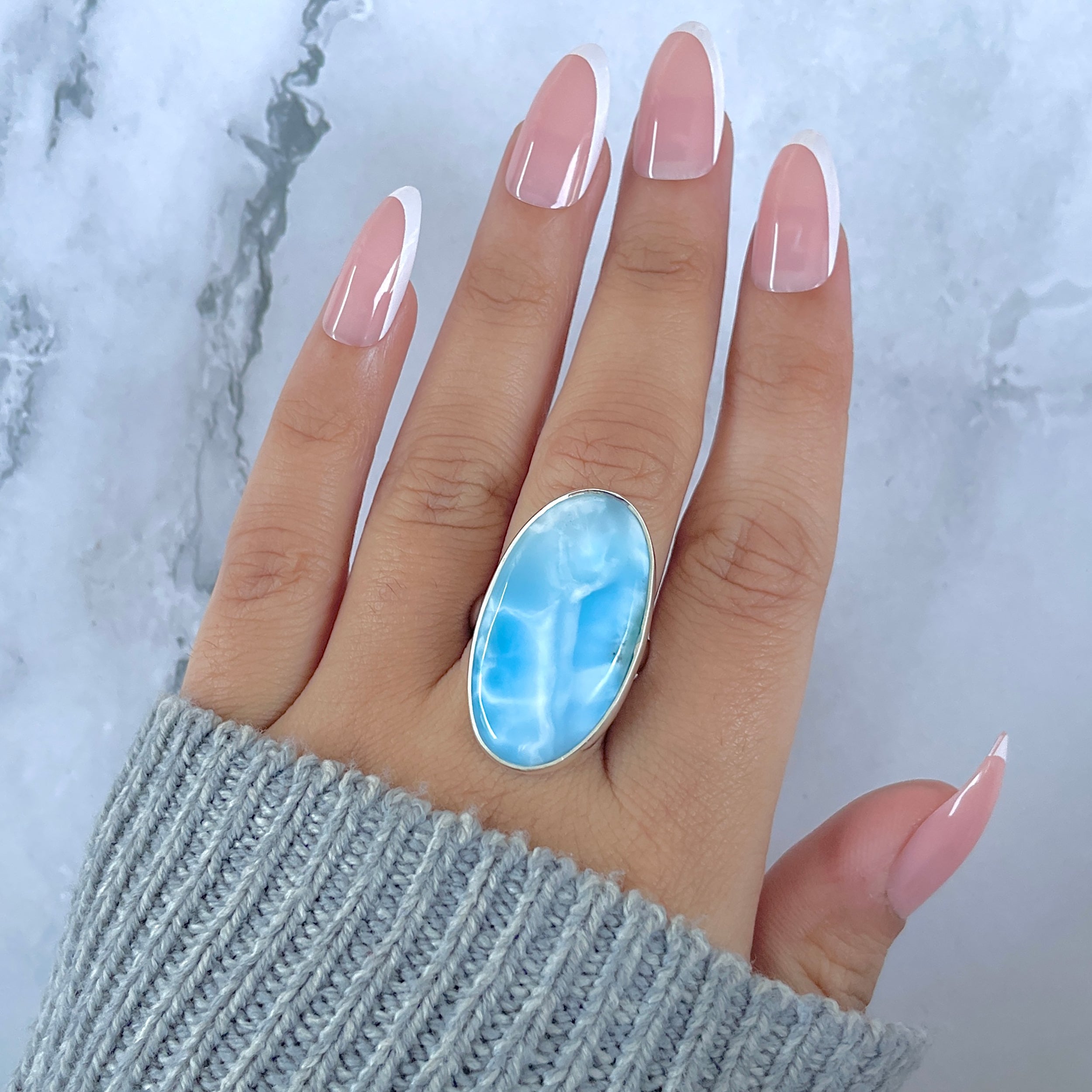 Larimar Adjustable Ring-(LAR-R-1545.)