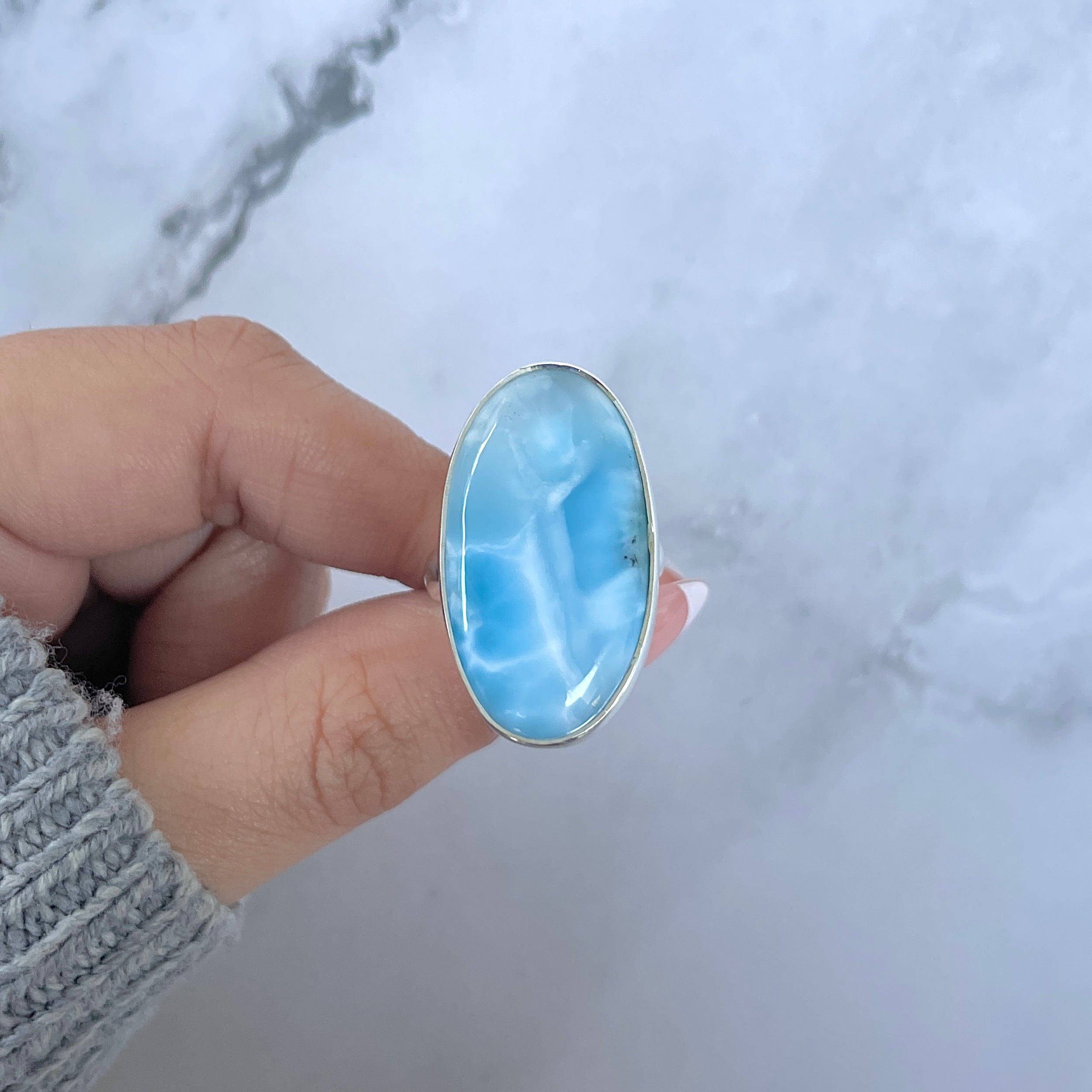 Larimar Adjustable Ring-(LAR-R-1545.)