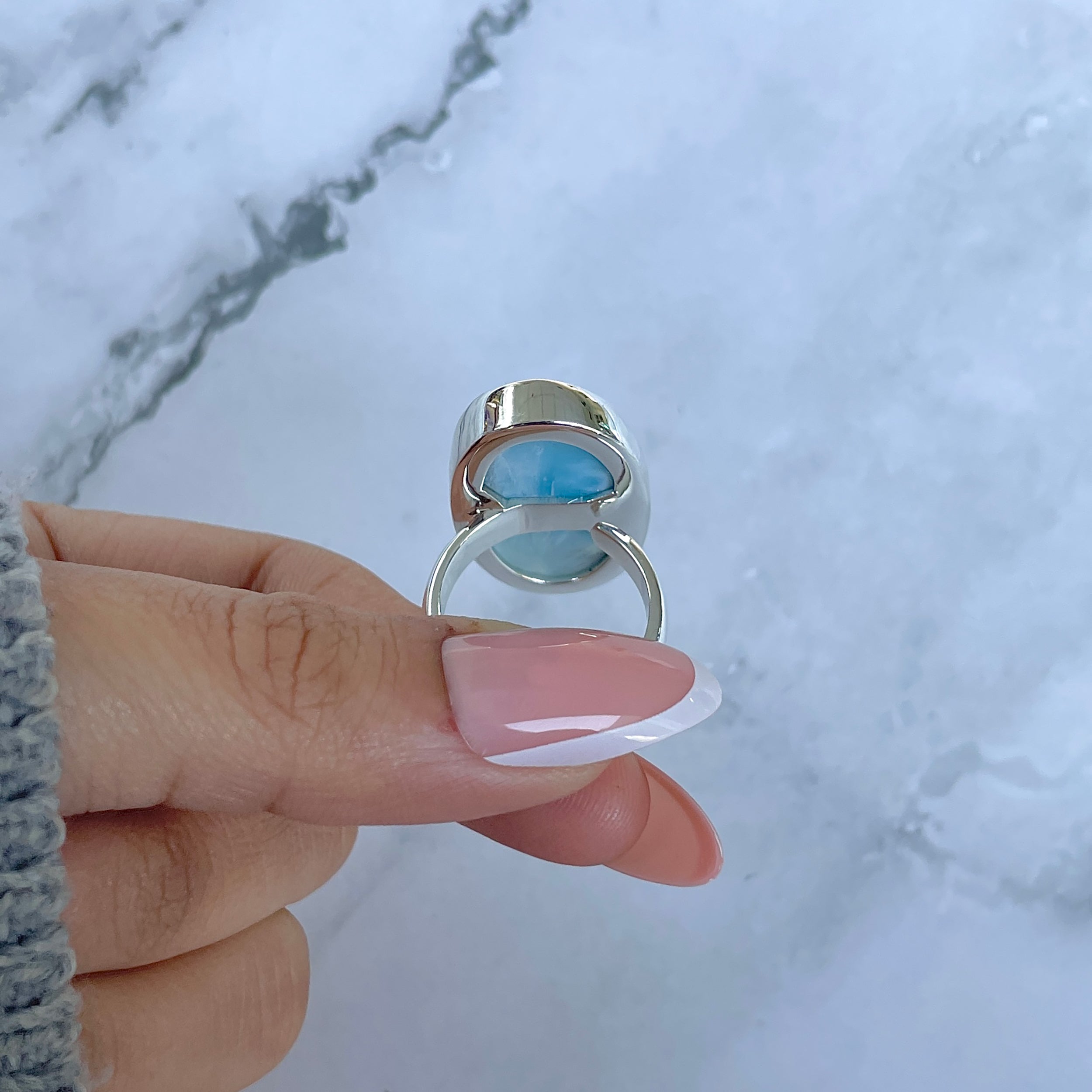 Larimar Adjustable Ring-(LAR-R-1545.)
