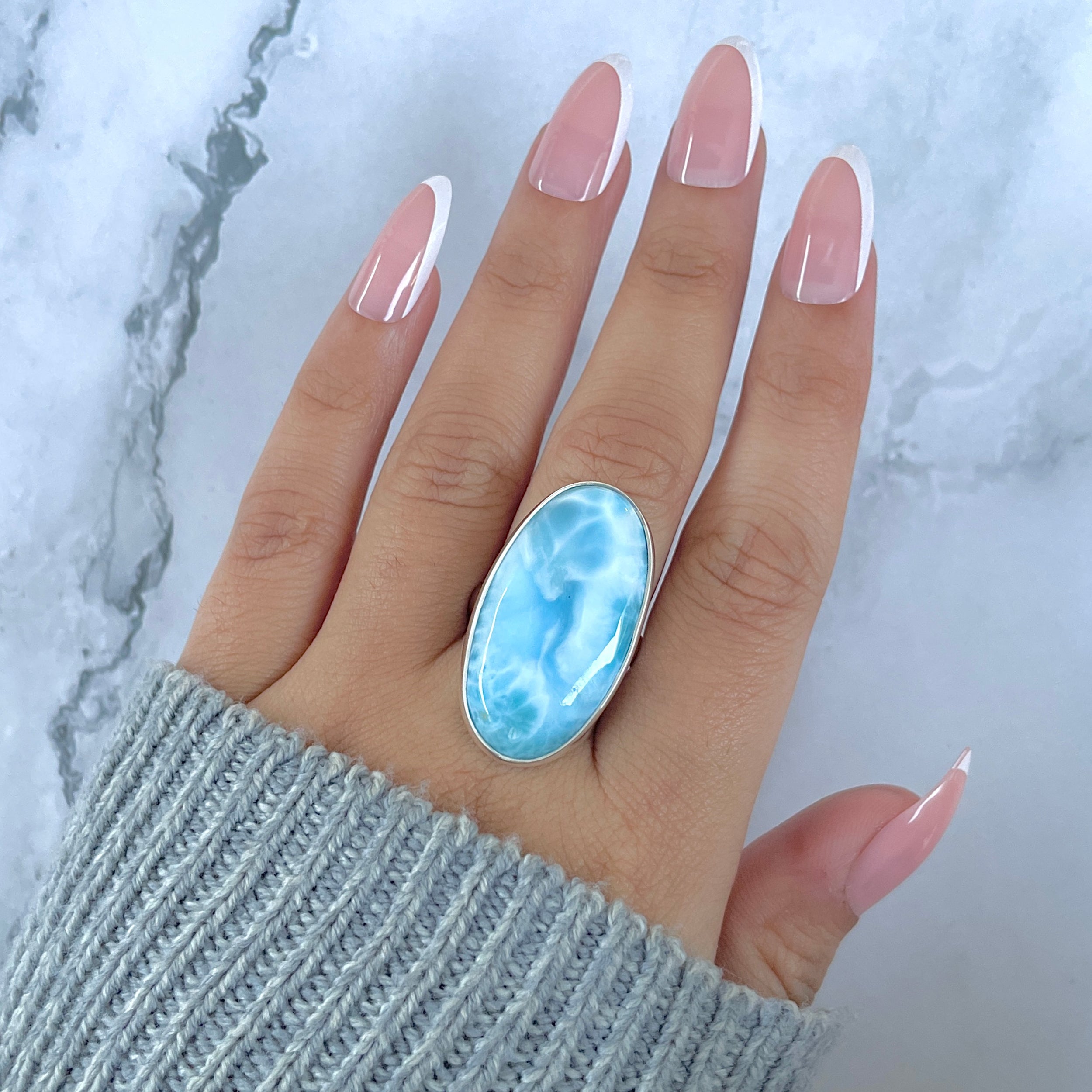 Larimar Adjustable Ring-(LAR-R-1547.)