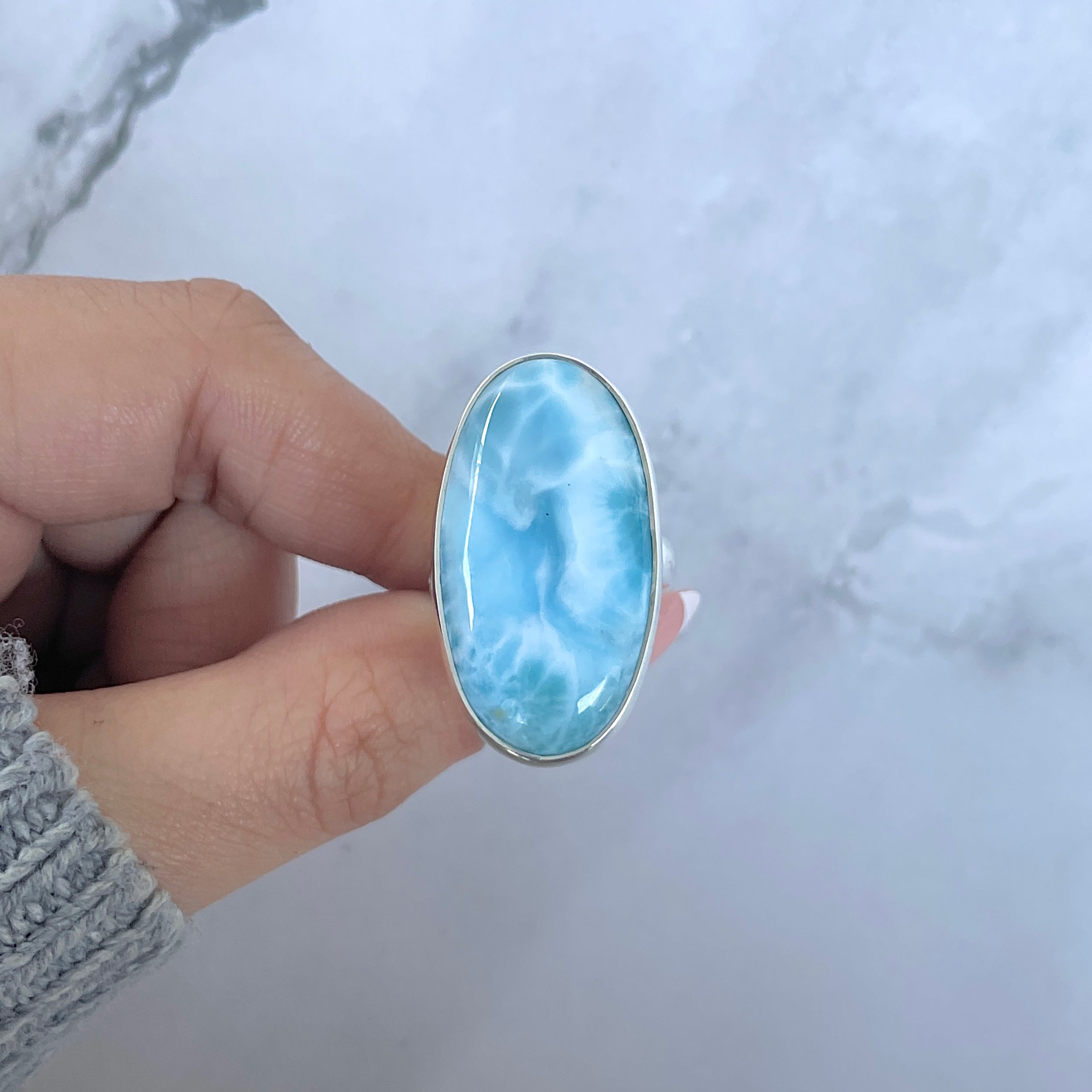 Larimar Adjustable Ring-(LAR-R-1547.)