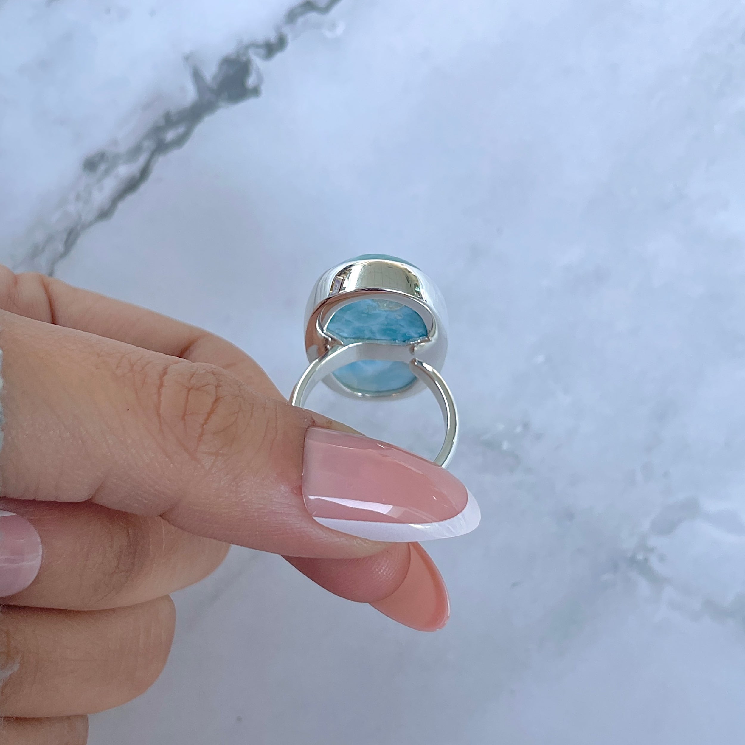 Larimar Adjustable Ring-(LAR-R-1547.)