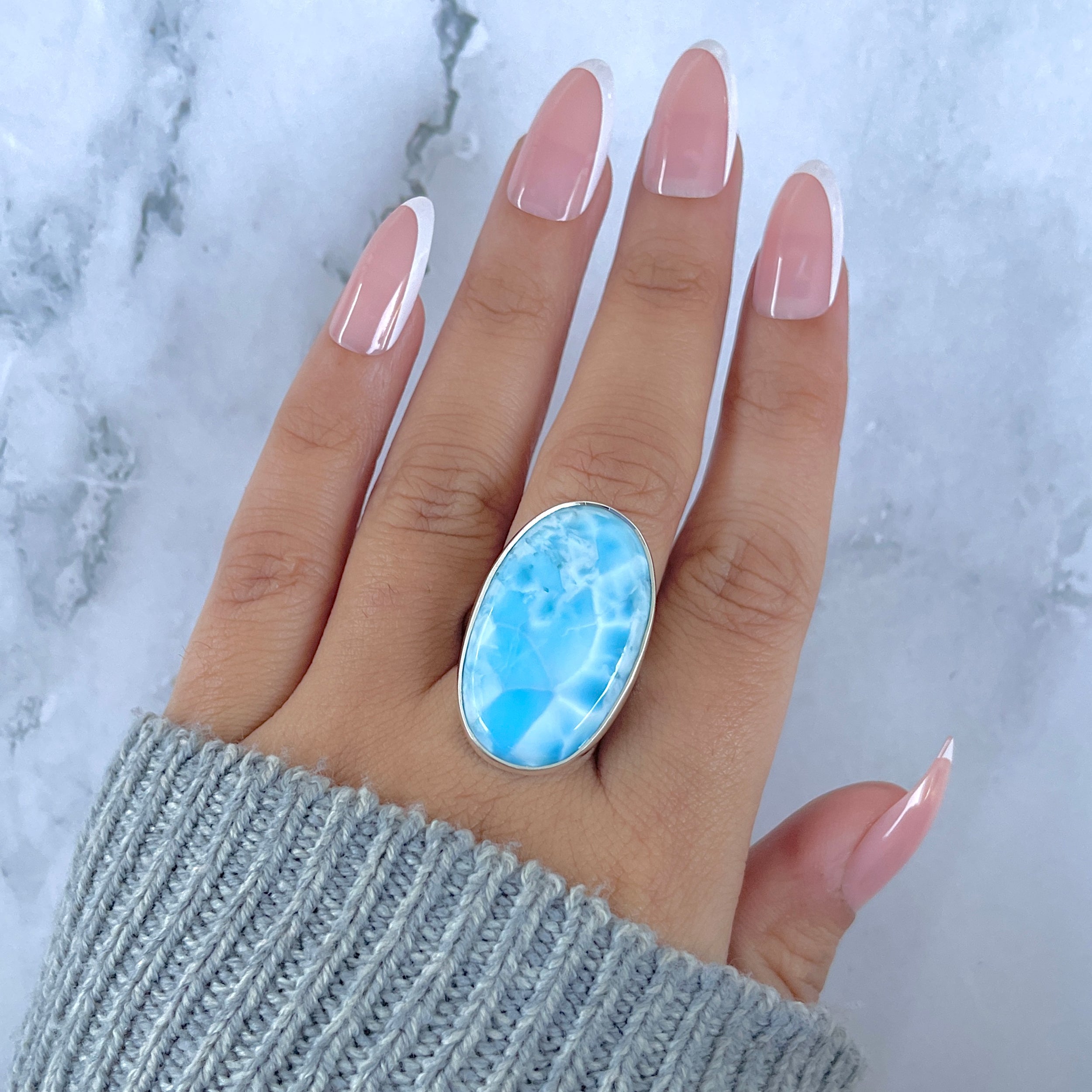 Larimar Adjustable Ring-(LAR-R-1548.)