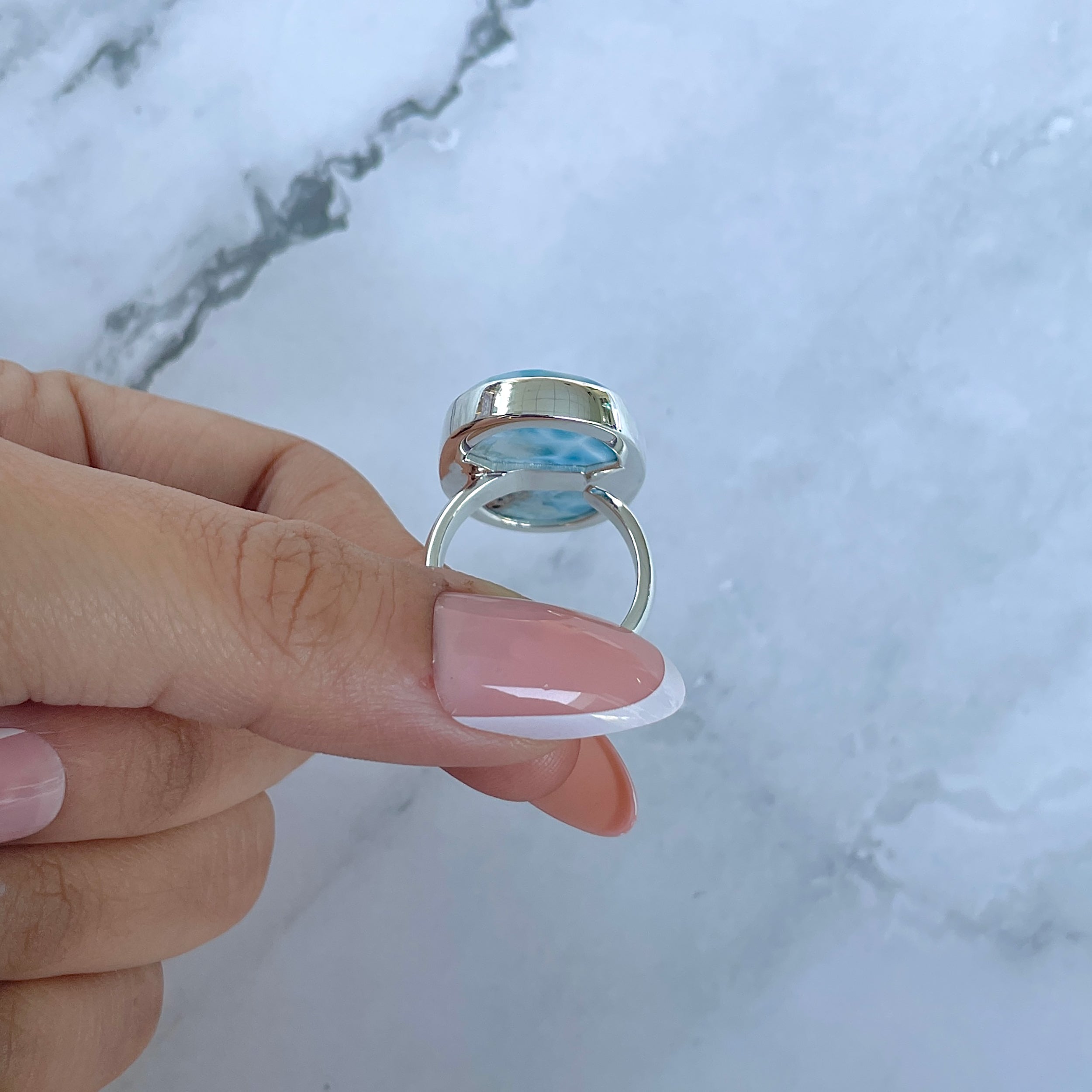 Larimar Adjustable Ring-(LAR-R-1548.)