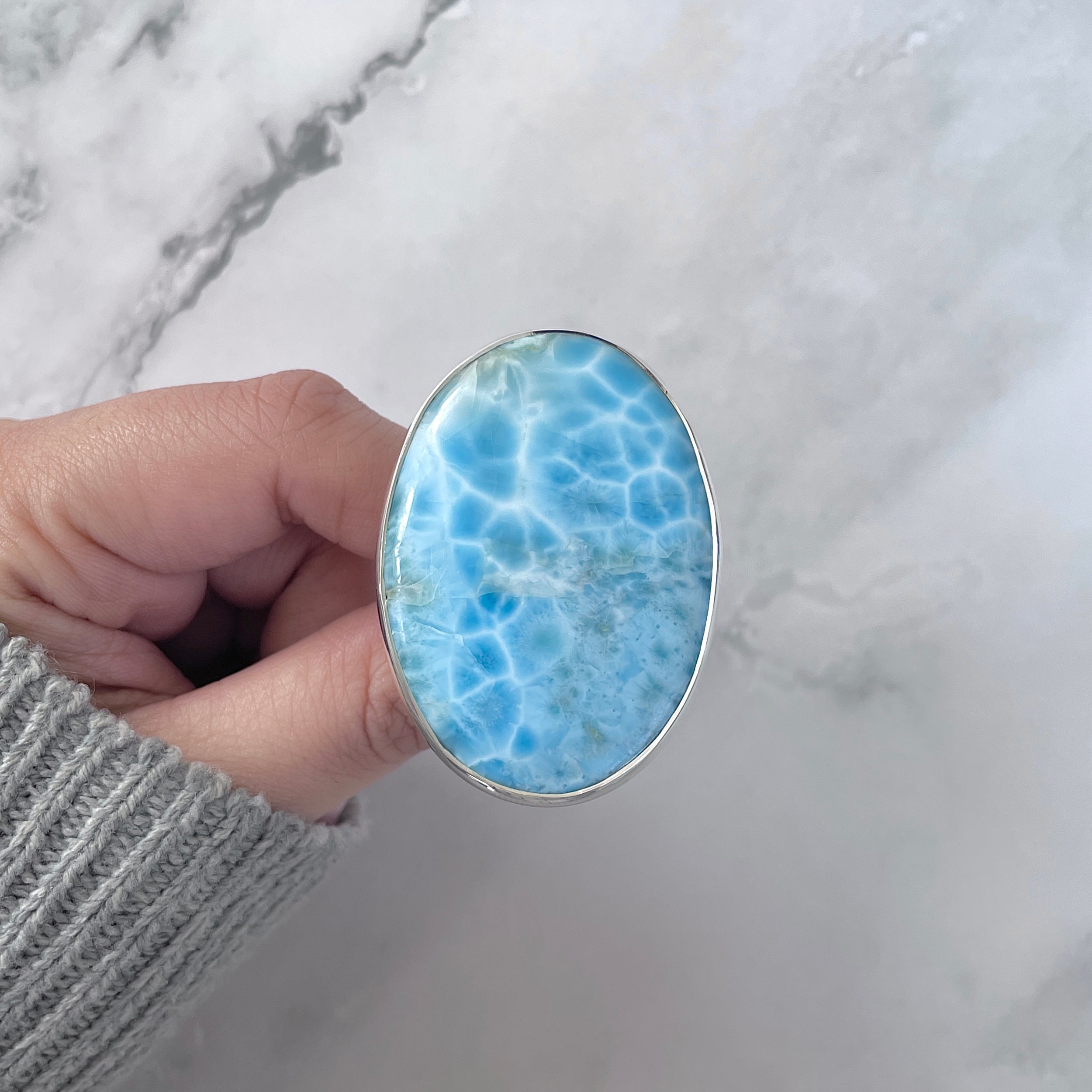 Larimar Adjustable Ring-(LAR-R-1549.)