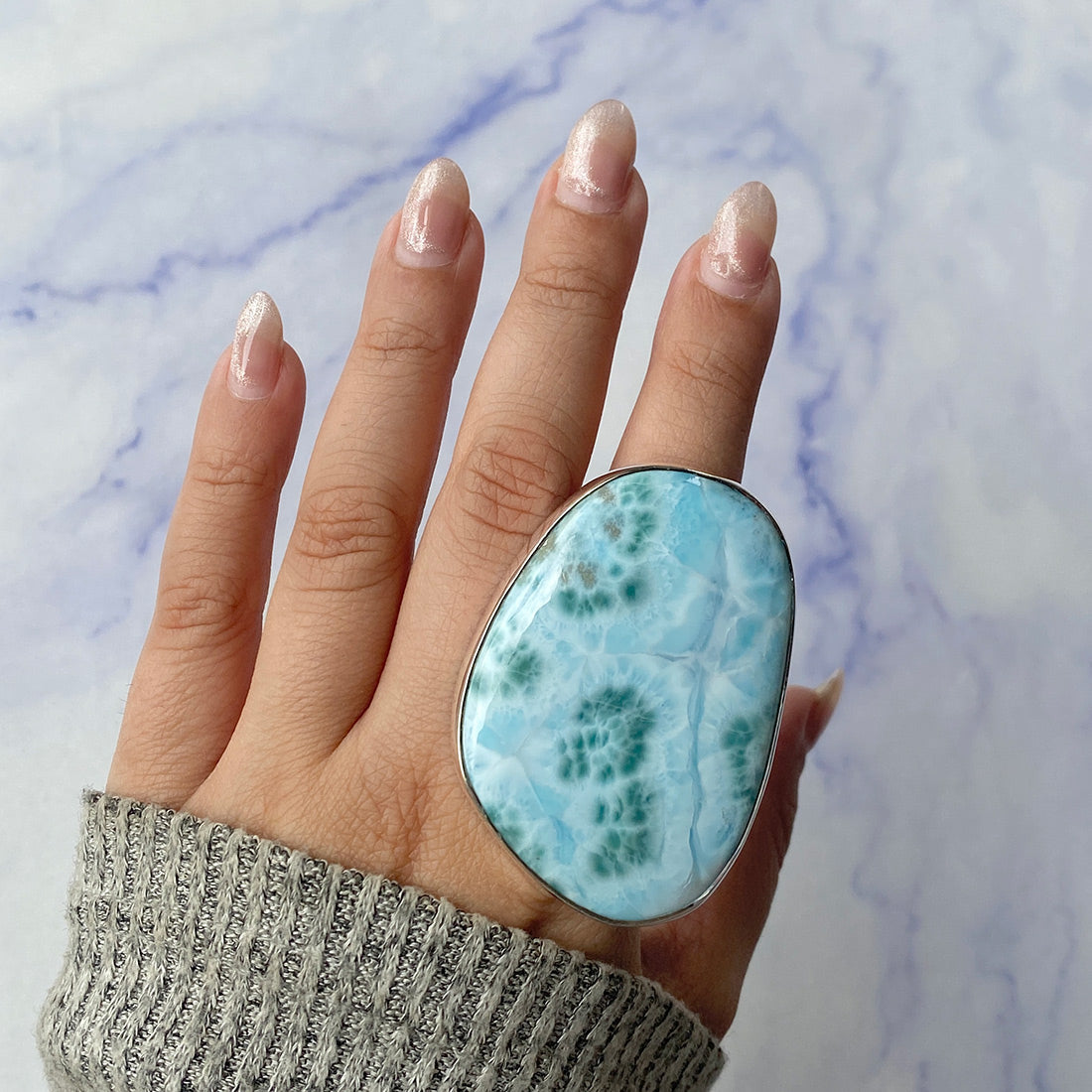 Larimar Adjustable Ring-(LAR-R-155.)