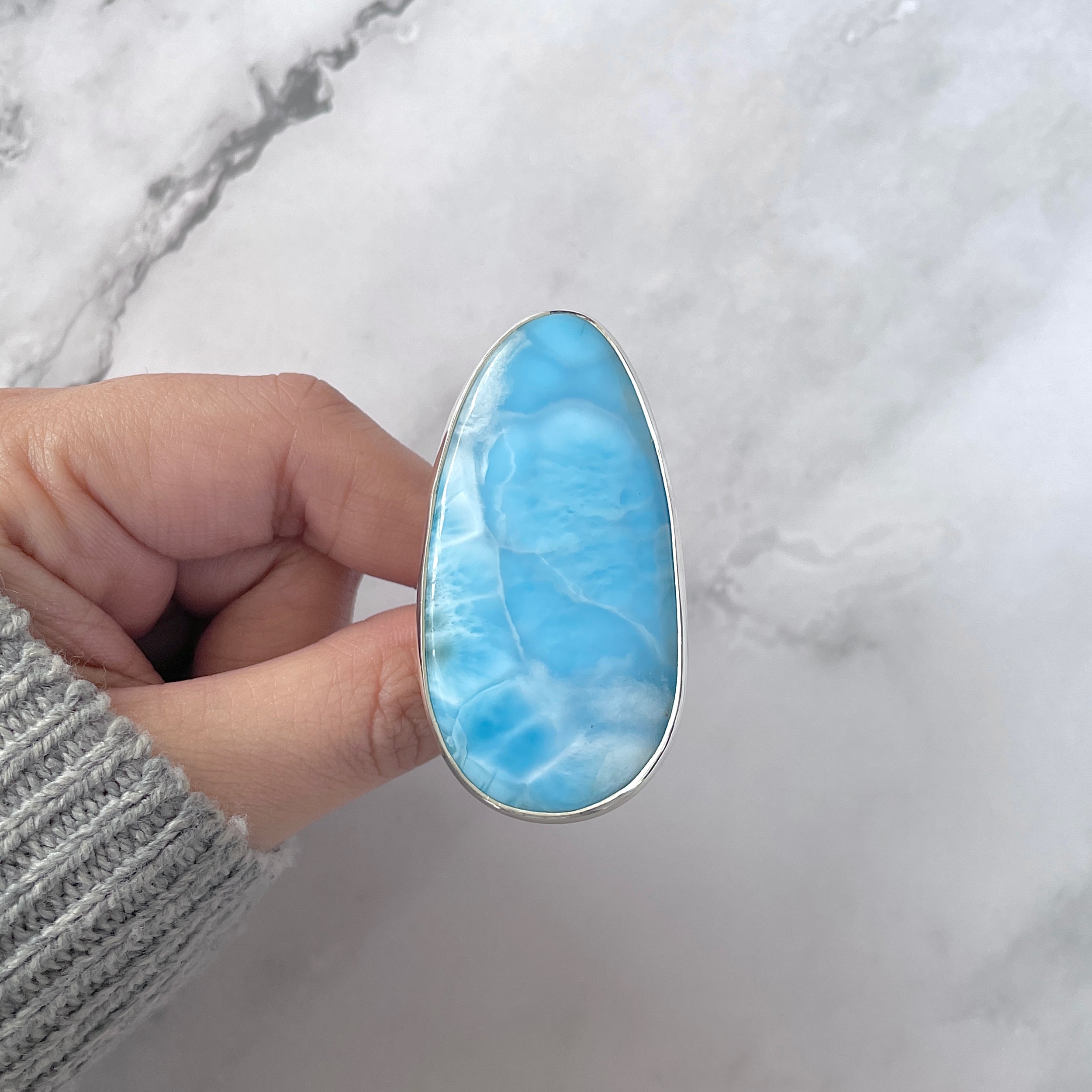 Larimar Adjustable Ring-(LAR-R-1551.)