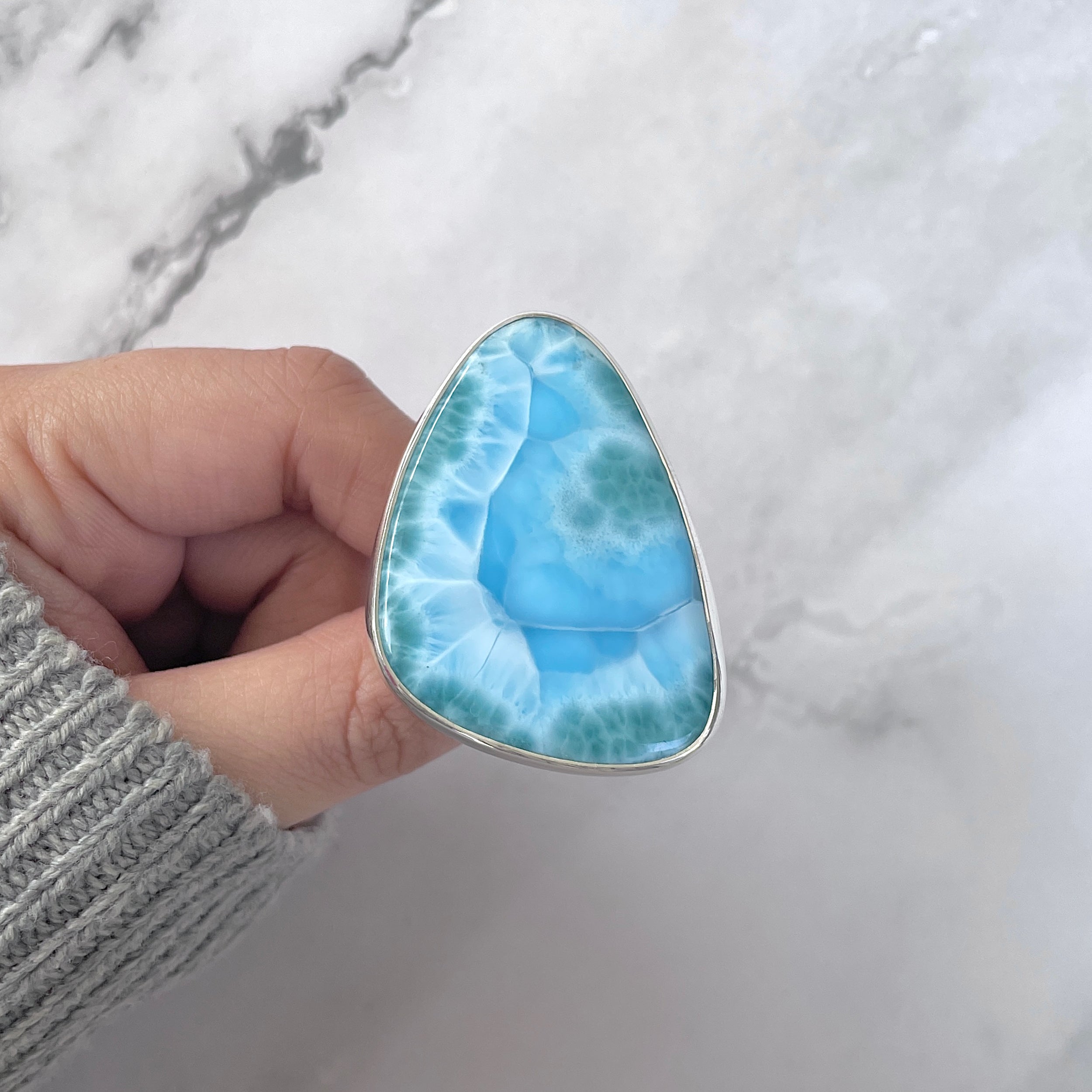 Larimar Adjustable Ring-(LAR-R-1552.)