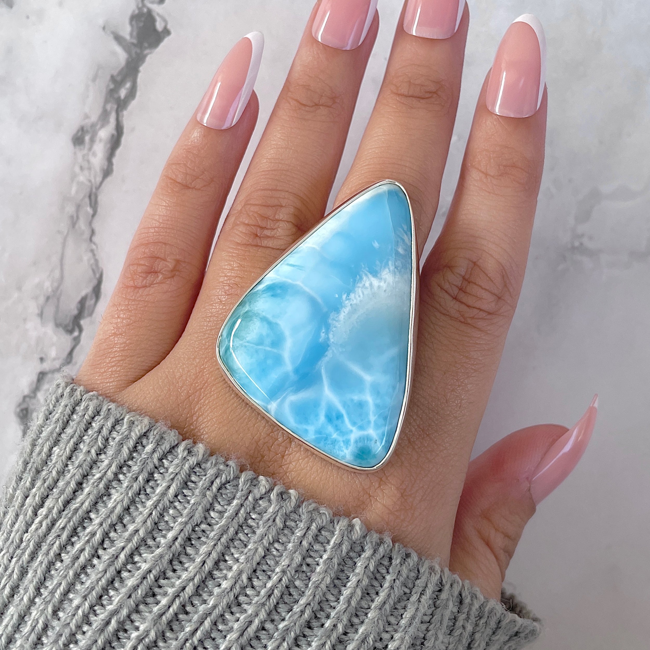 Larimar Adjustable Ring-(LAR-R-1553.)