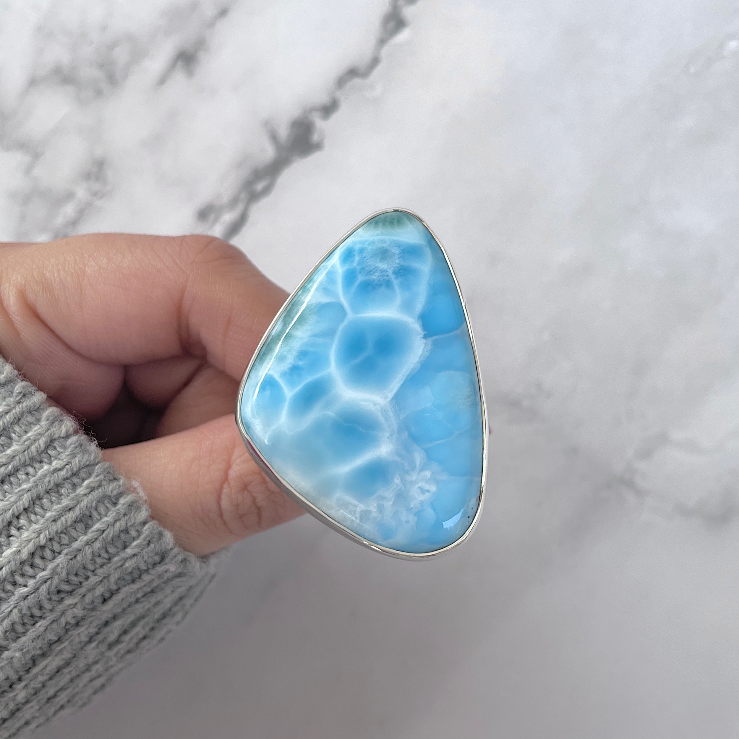 Larimar Adjustable Ring-(LAR-R-1554.)