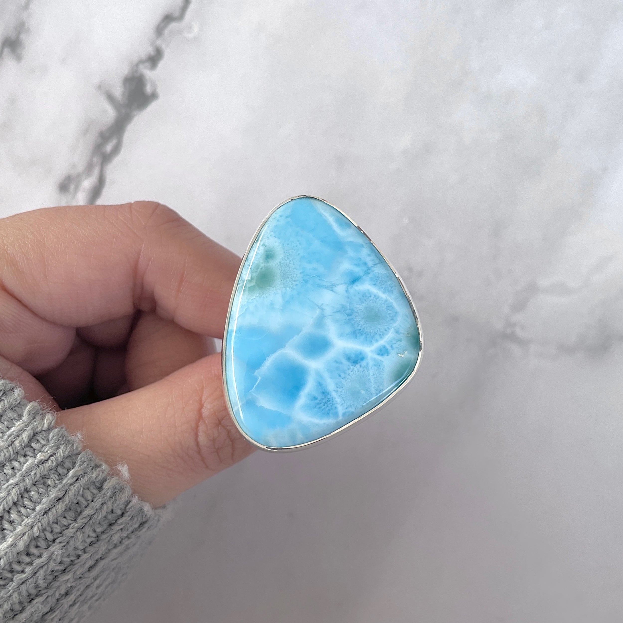 Larimar Adjustable Ring-(LAR-R-1555.)
