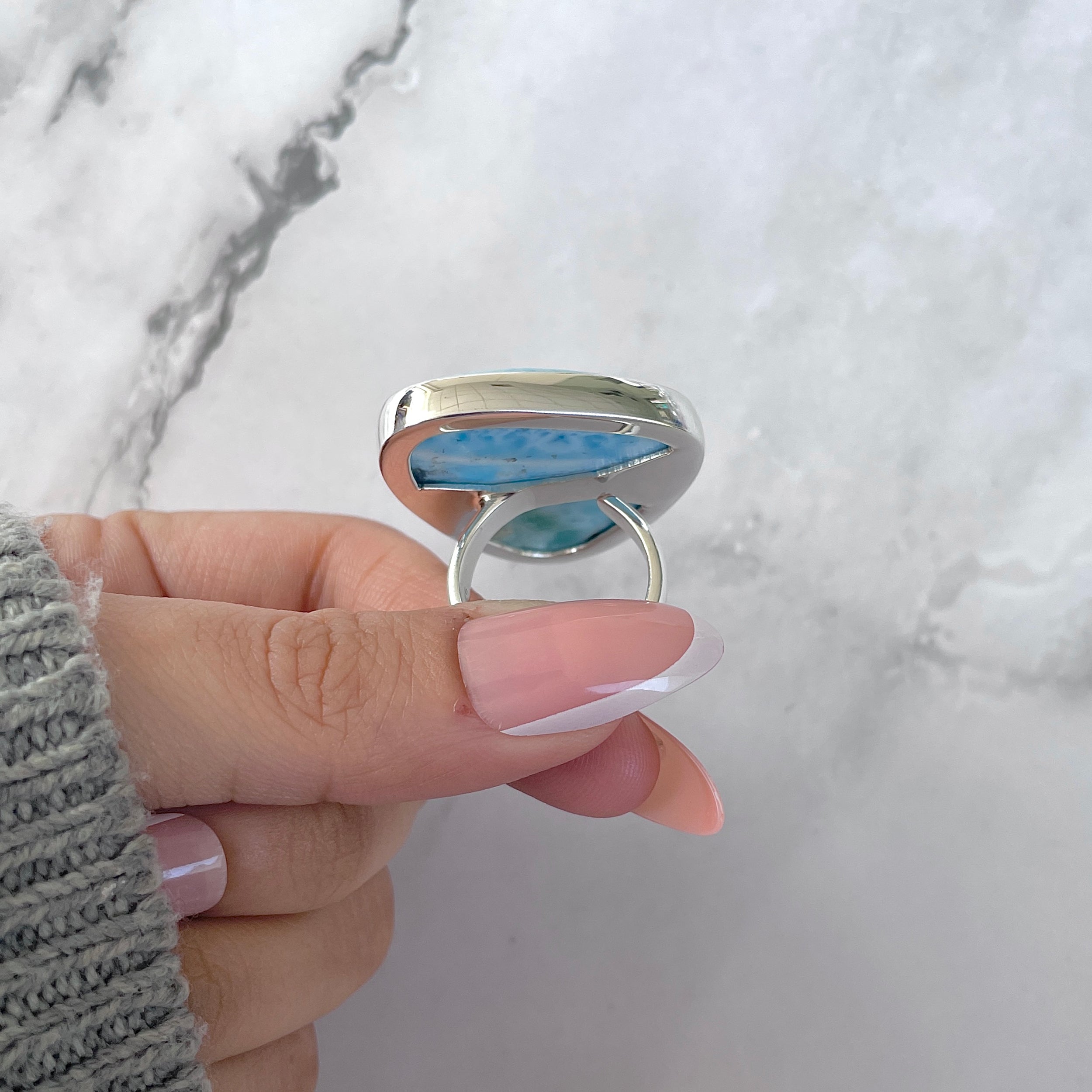 Larimar Adjustable Ring-(LAR-R-1555.)