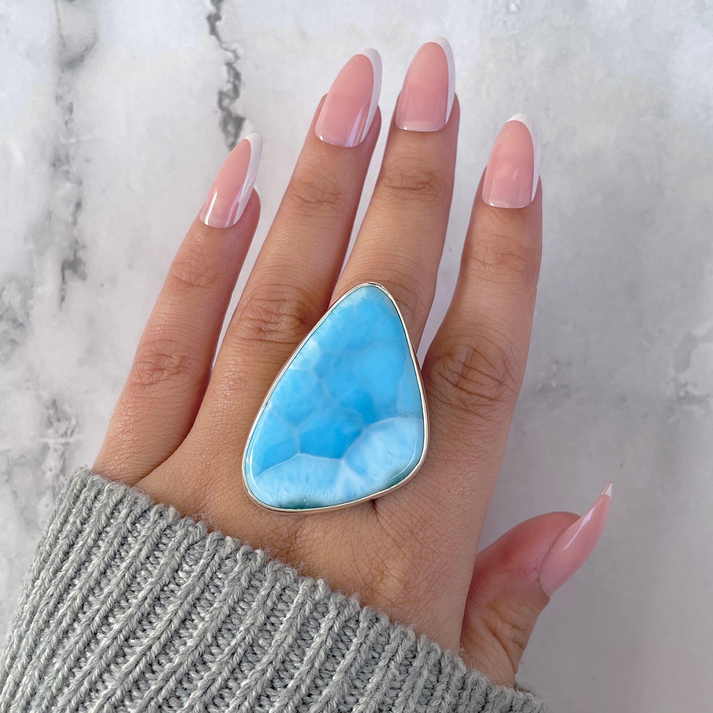 Larimar Adjustable Ring-(LAR-R-1556.)