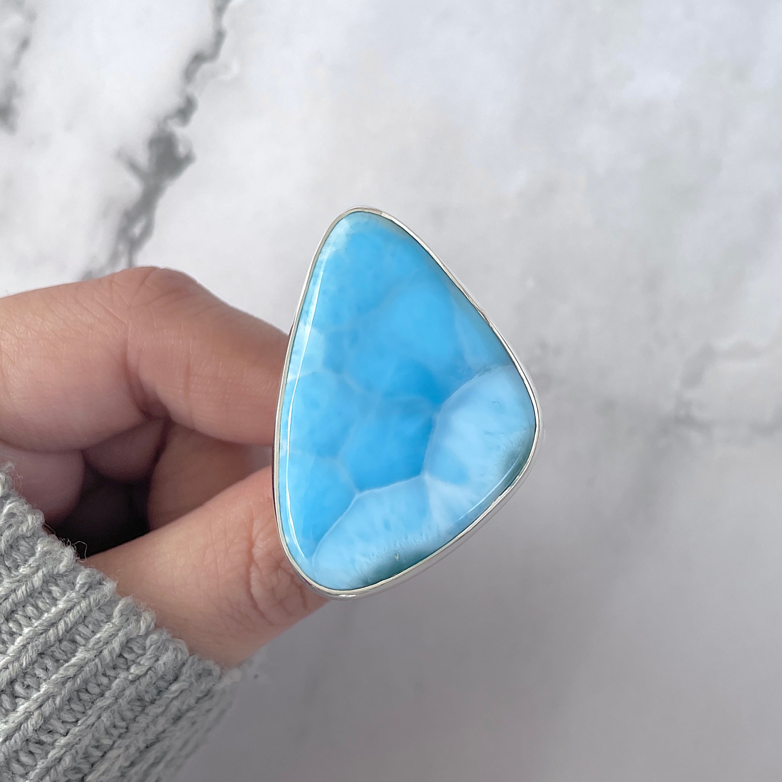 Larimar Adjustable Ring-(LAR-R-1556.)