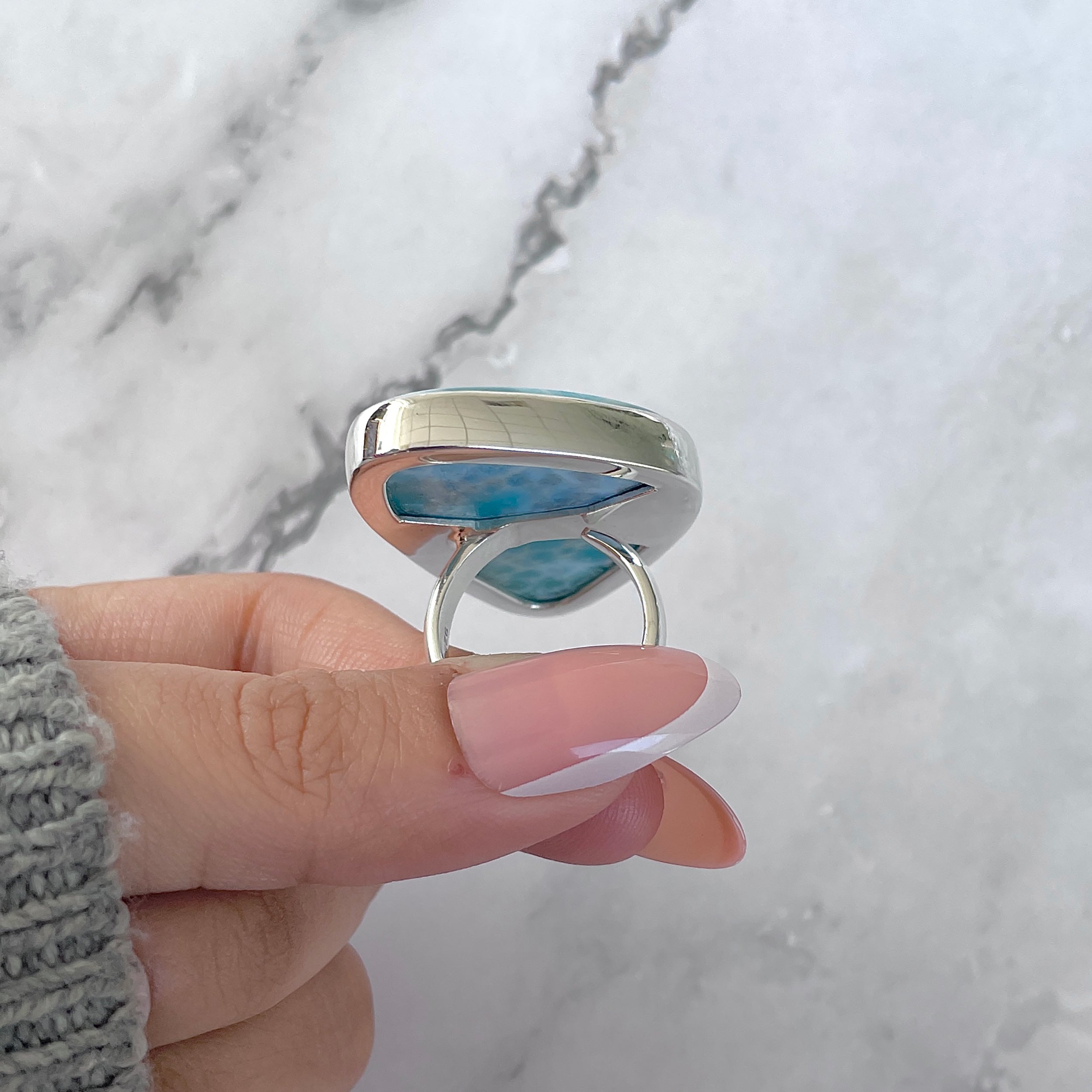 Larimar Adjustable Ring-(LAR-R-1556.)