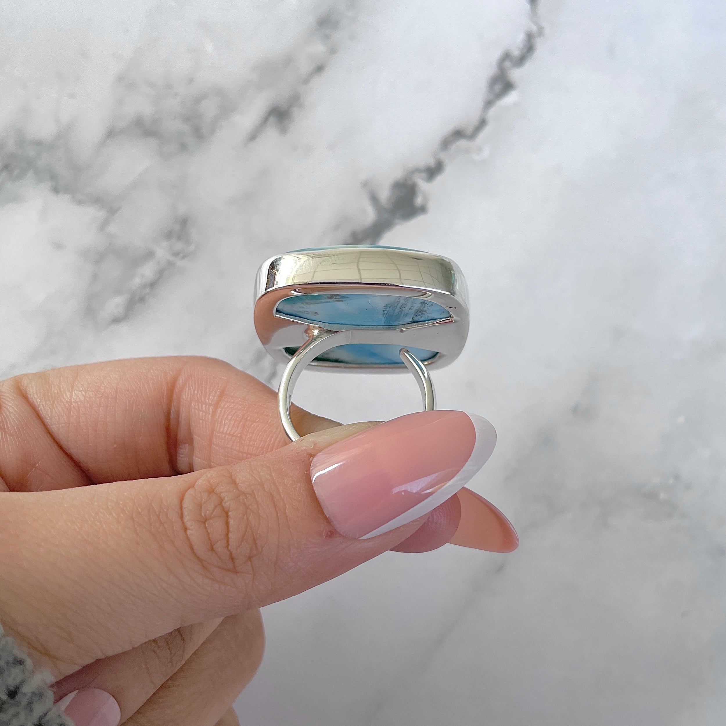 Larimar Adjustable Ring-(LAR-R-1557.)