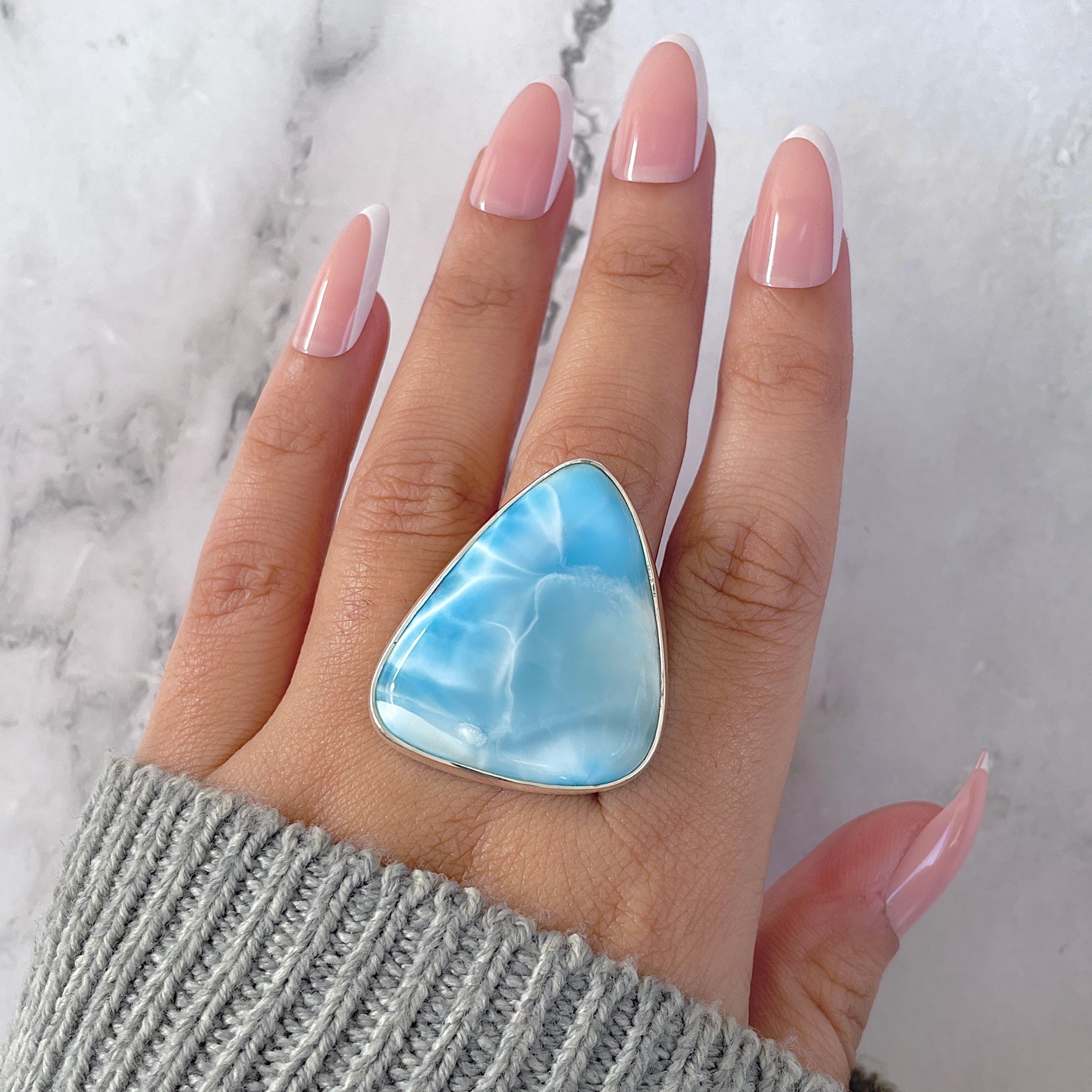 Larimar Adjustable Ring-(LAR-R-1558.)