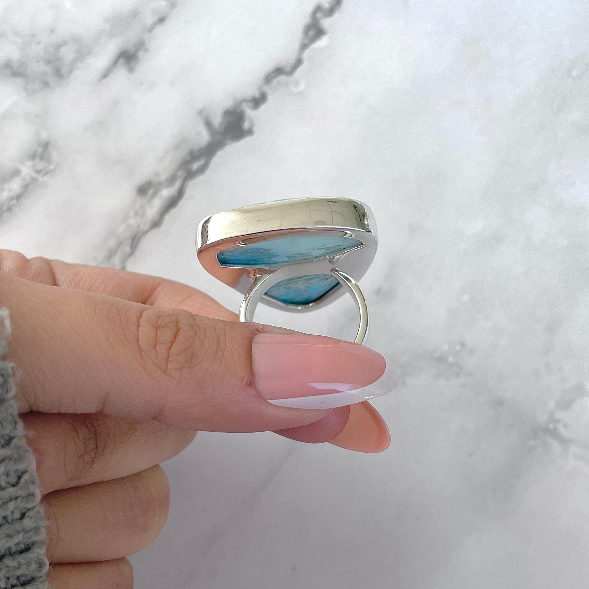 Larimar Adjustable Ring-(LAR-R-1558.)