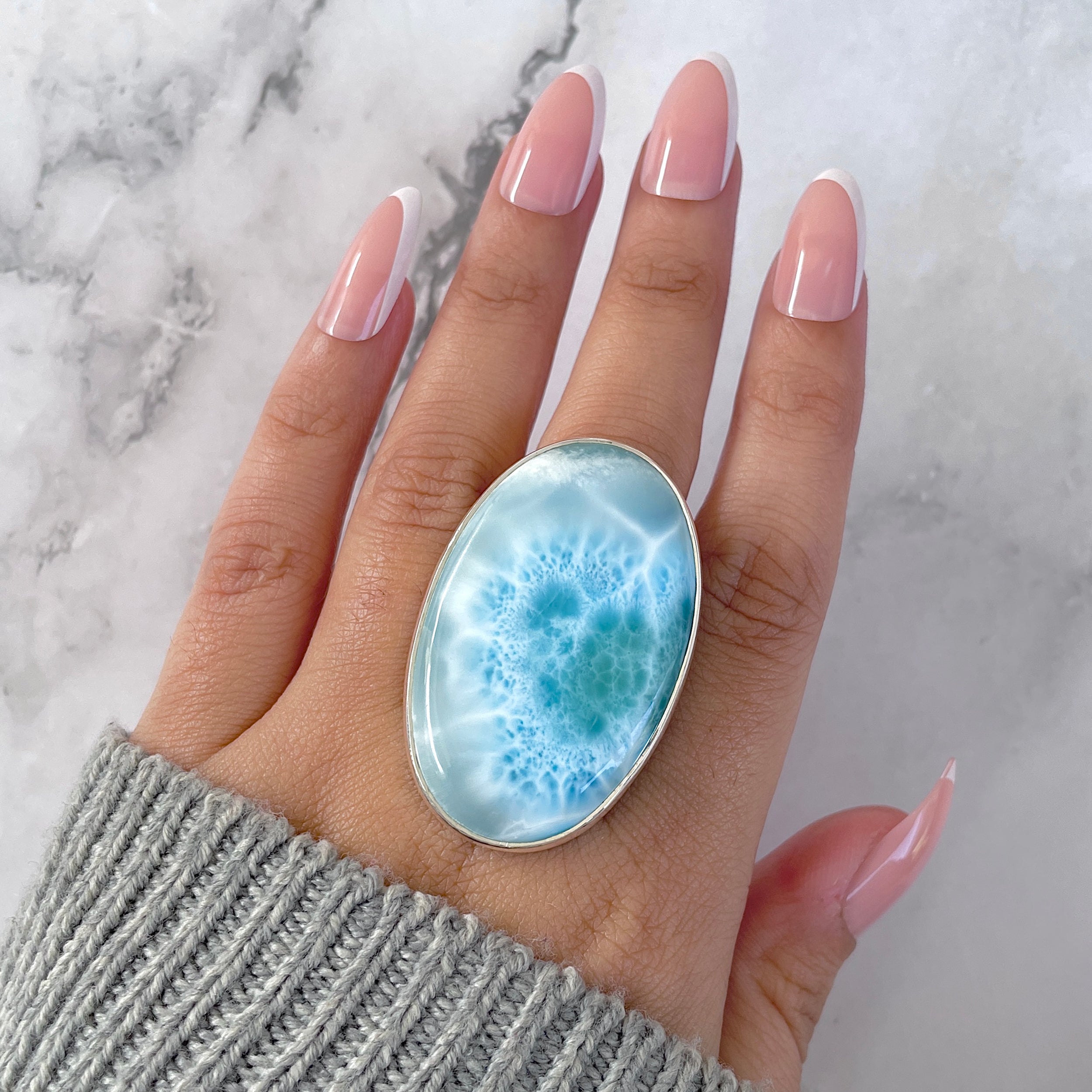 Larimar Adjustable Ring-(LAR-R-1559.)