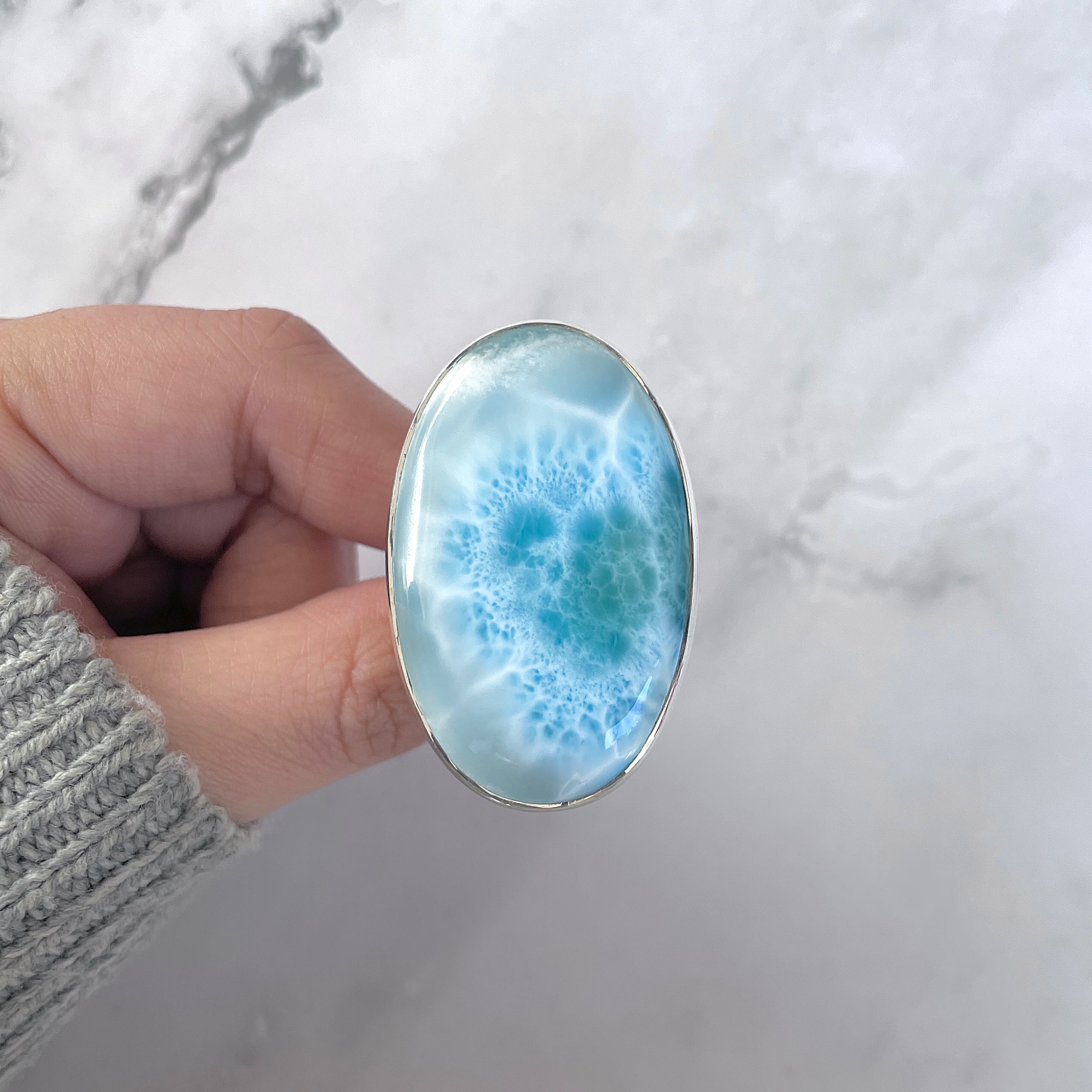 Larimar Adjustable Ring-(LAR-R-1559.)