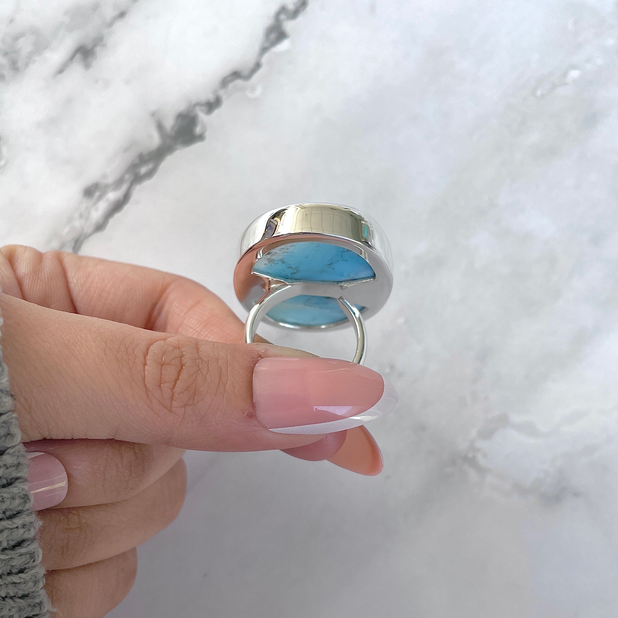 Larimar Adjustable Ring-(LAR-R-1559.)
