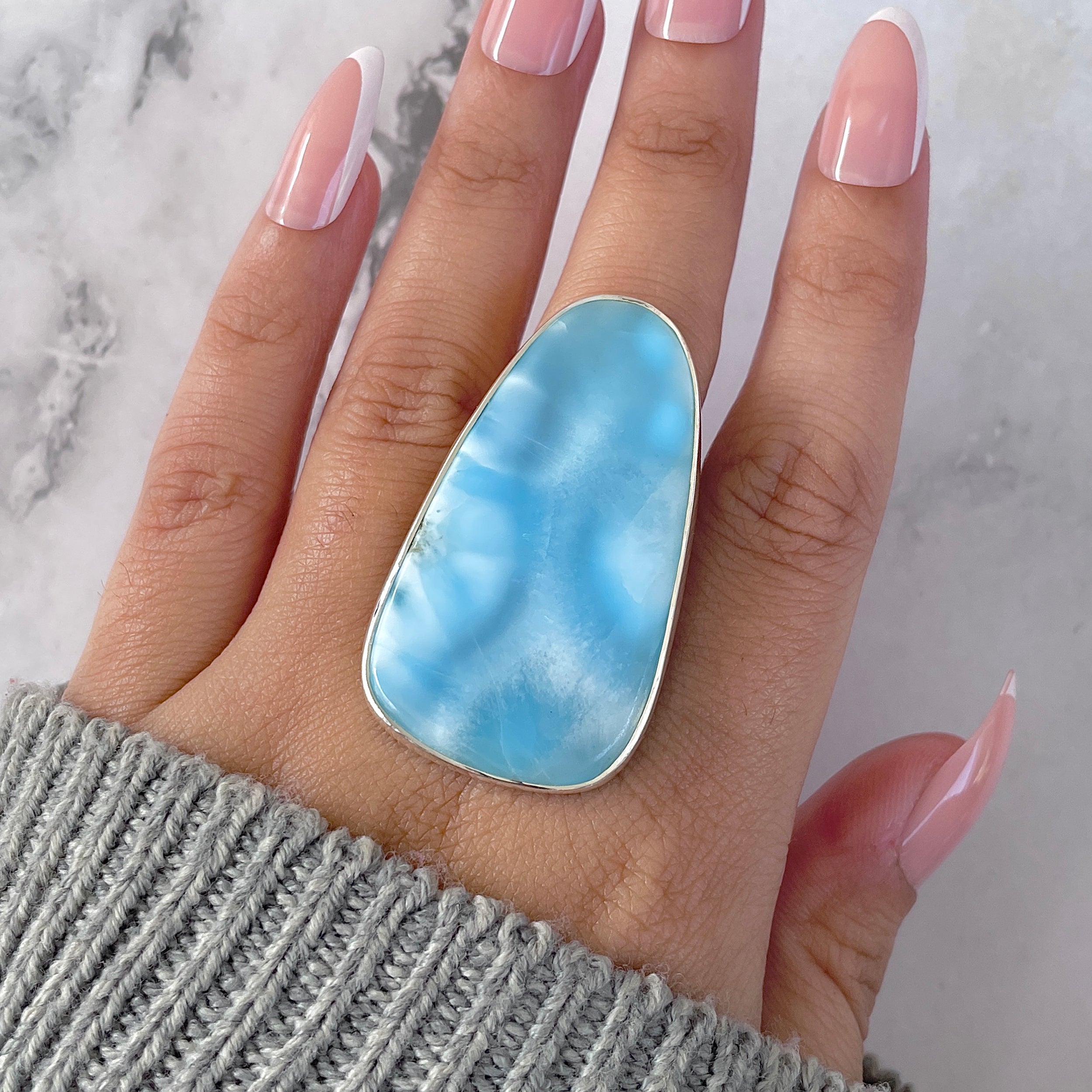 Larimar Adjustable Ring-(LAR-R-1561.)