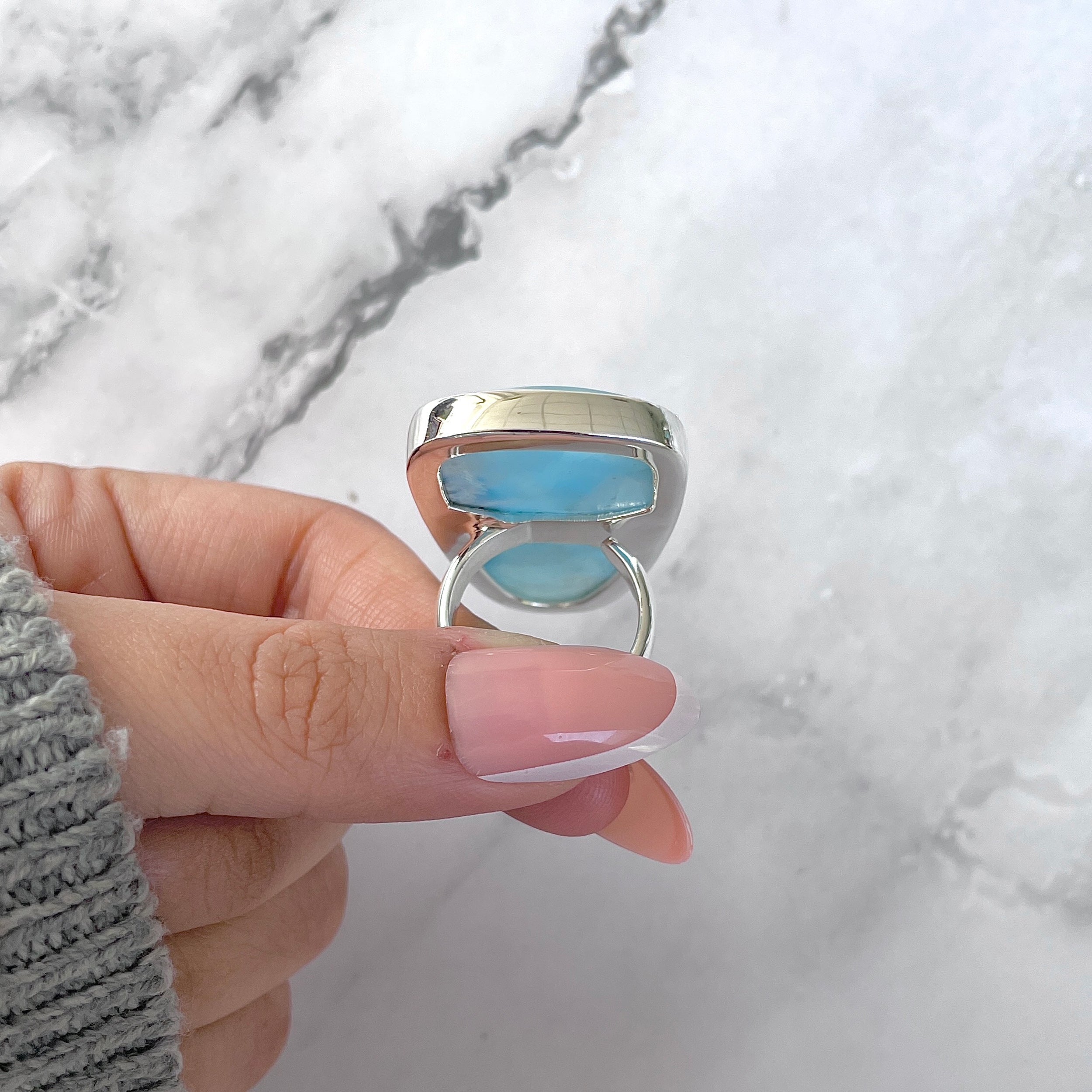 Larimar Adjustable Ring-(LAR-R-1561.)