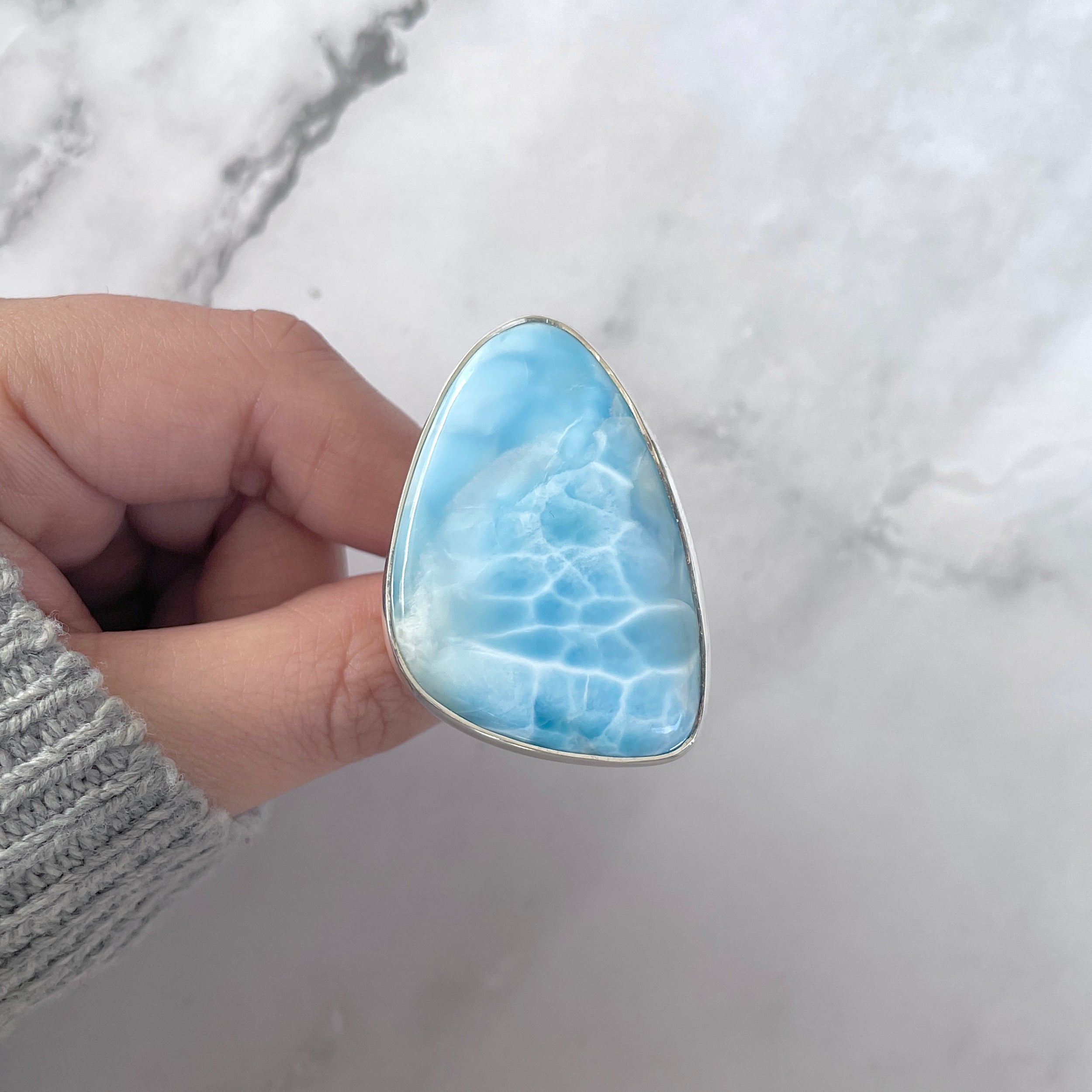 Larimar Adjustable Ring-(LAR-R-1562.)