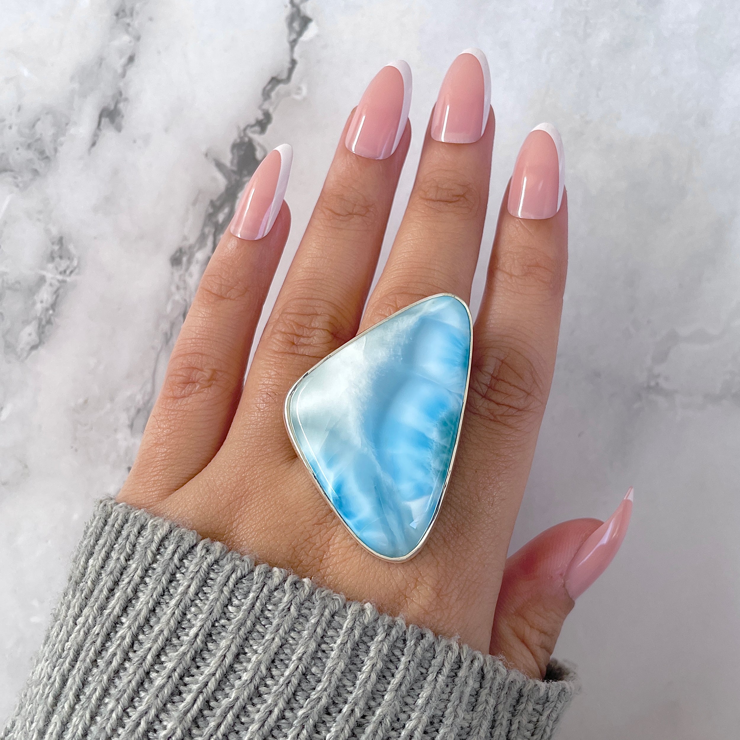Larimar Adjustable Ring-(LAR-R-1563.)