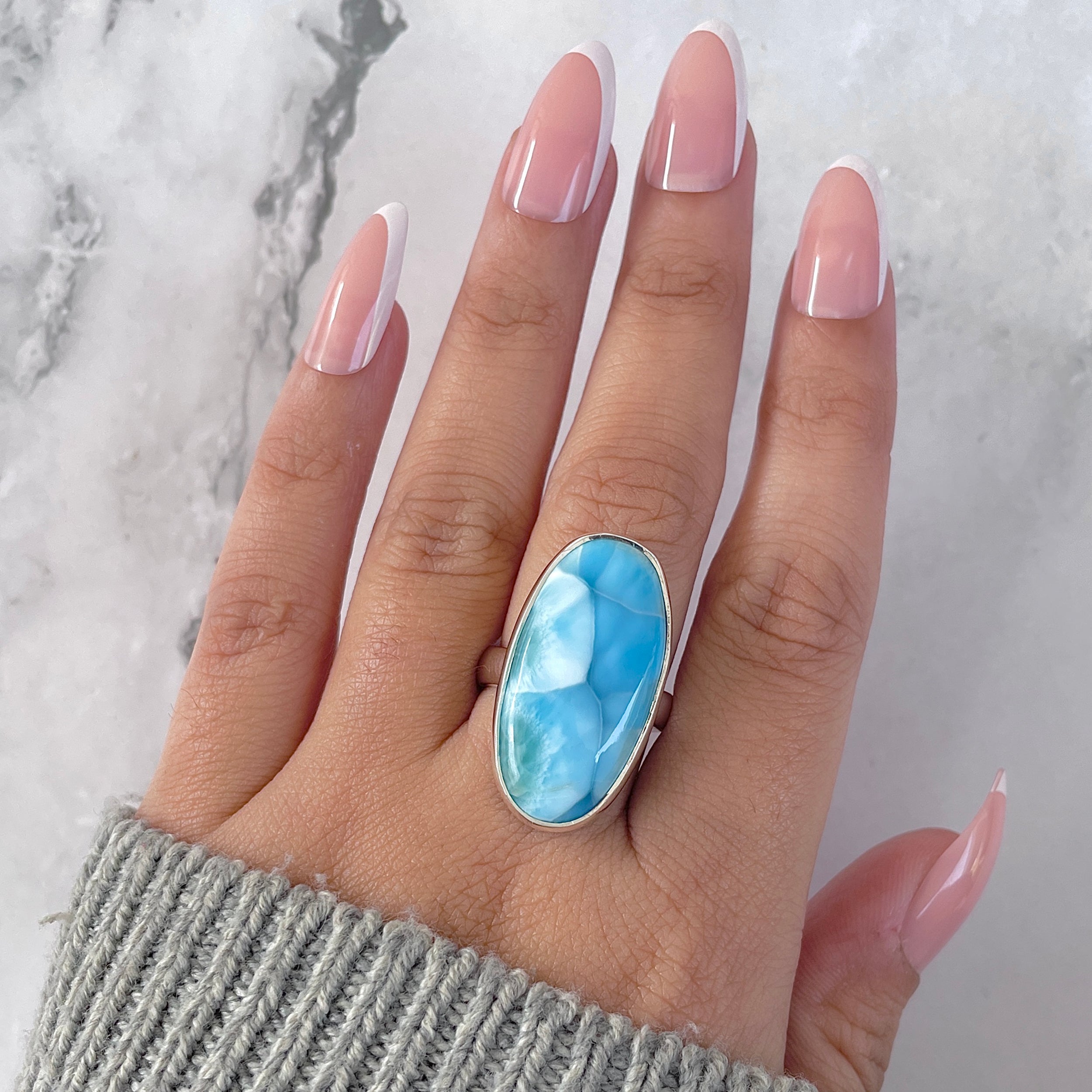 Larimar Adjustable Ring-(LAR-R-1564.)