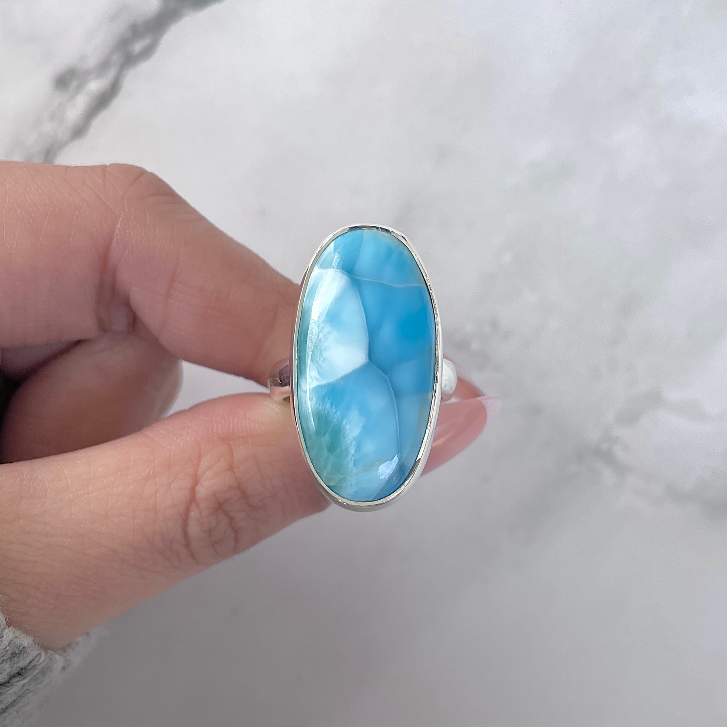 Larimar Adjustable Ring-(LAR-R-1564.)