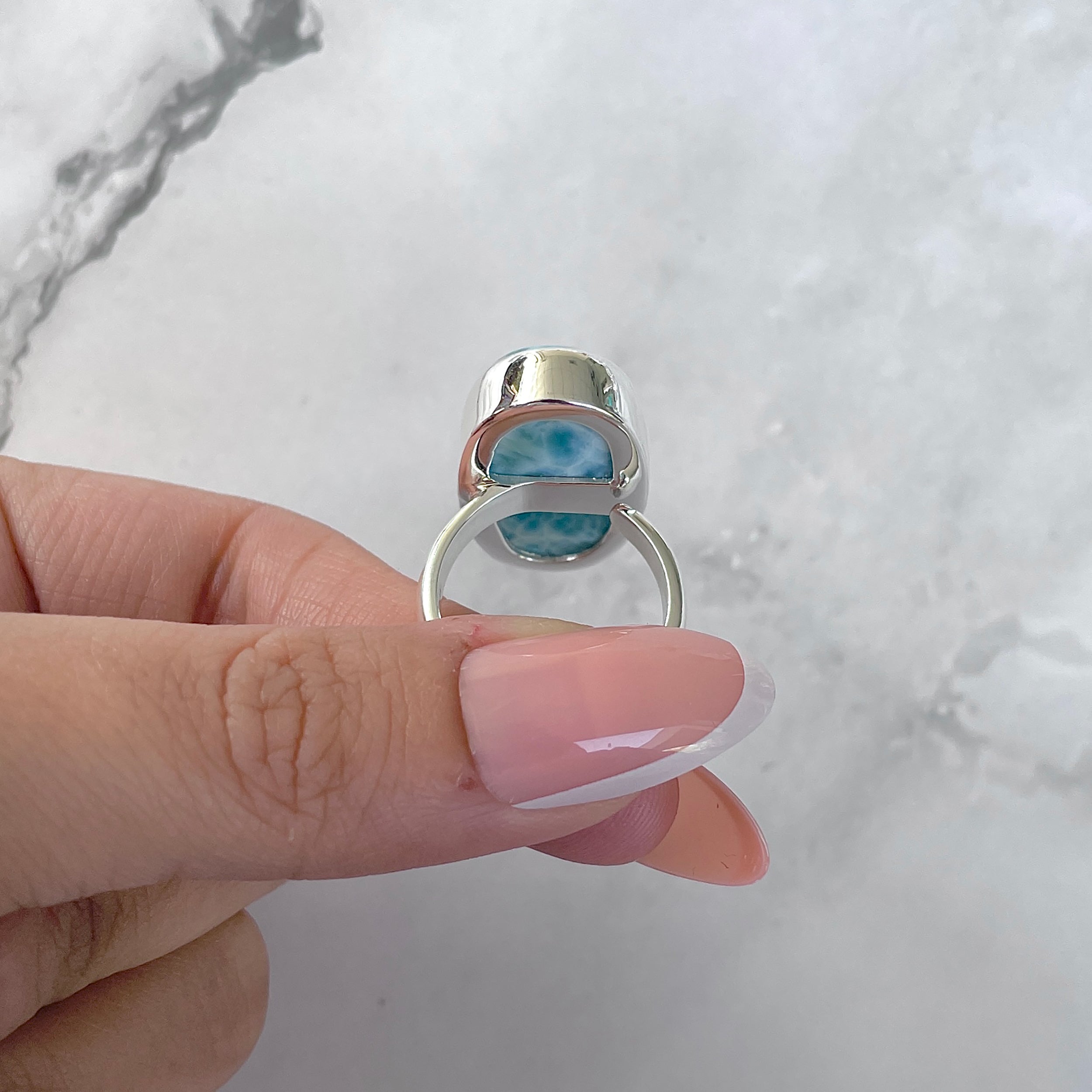 Larimar Adjustable Ring-(LAR-R-1564.)