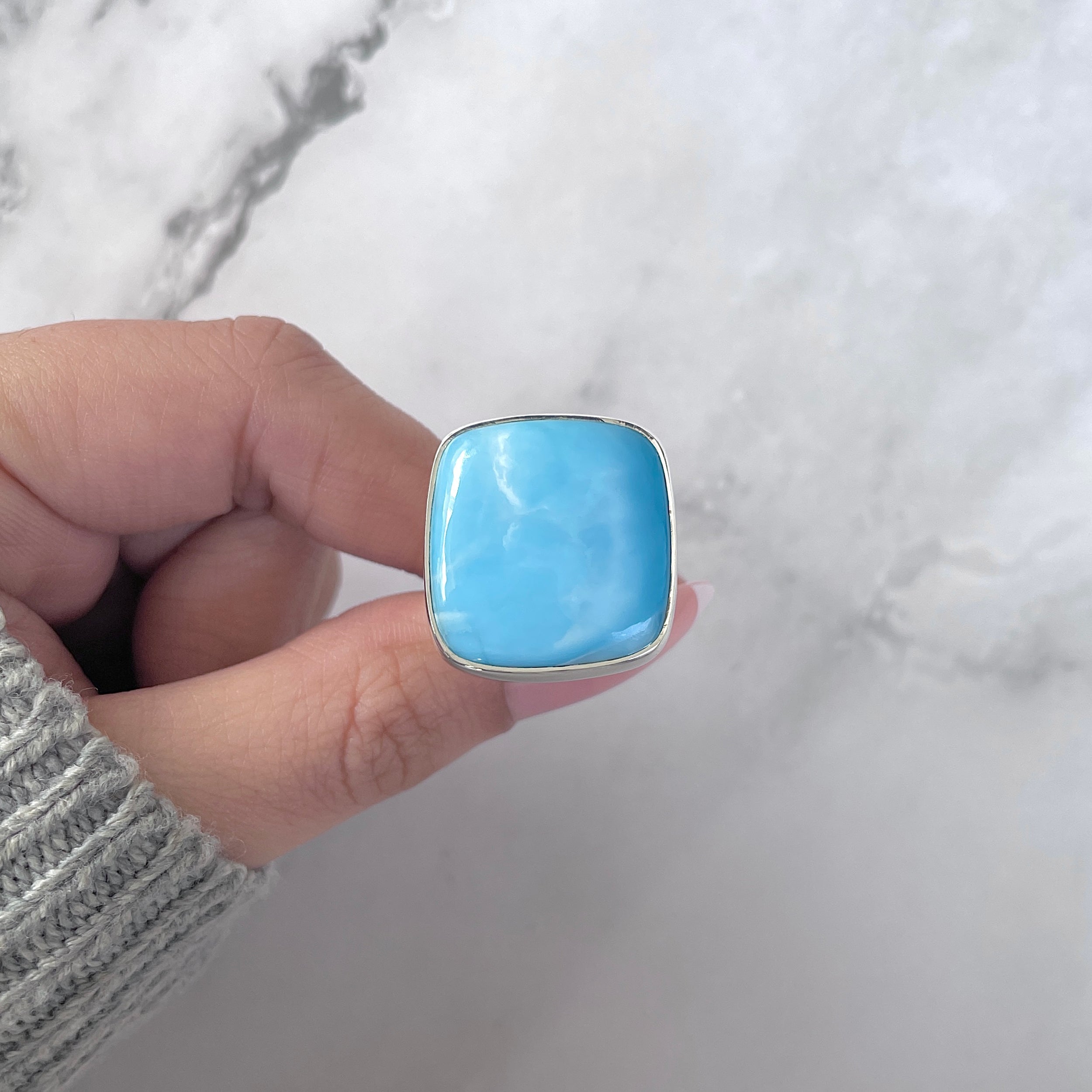 Larimar Adjustable Ring-(LAR-R-1565.)
