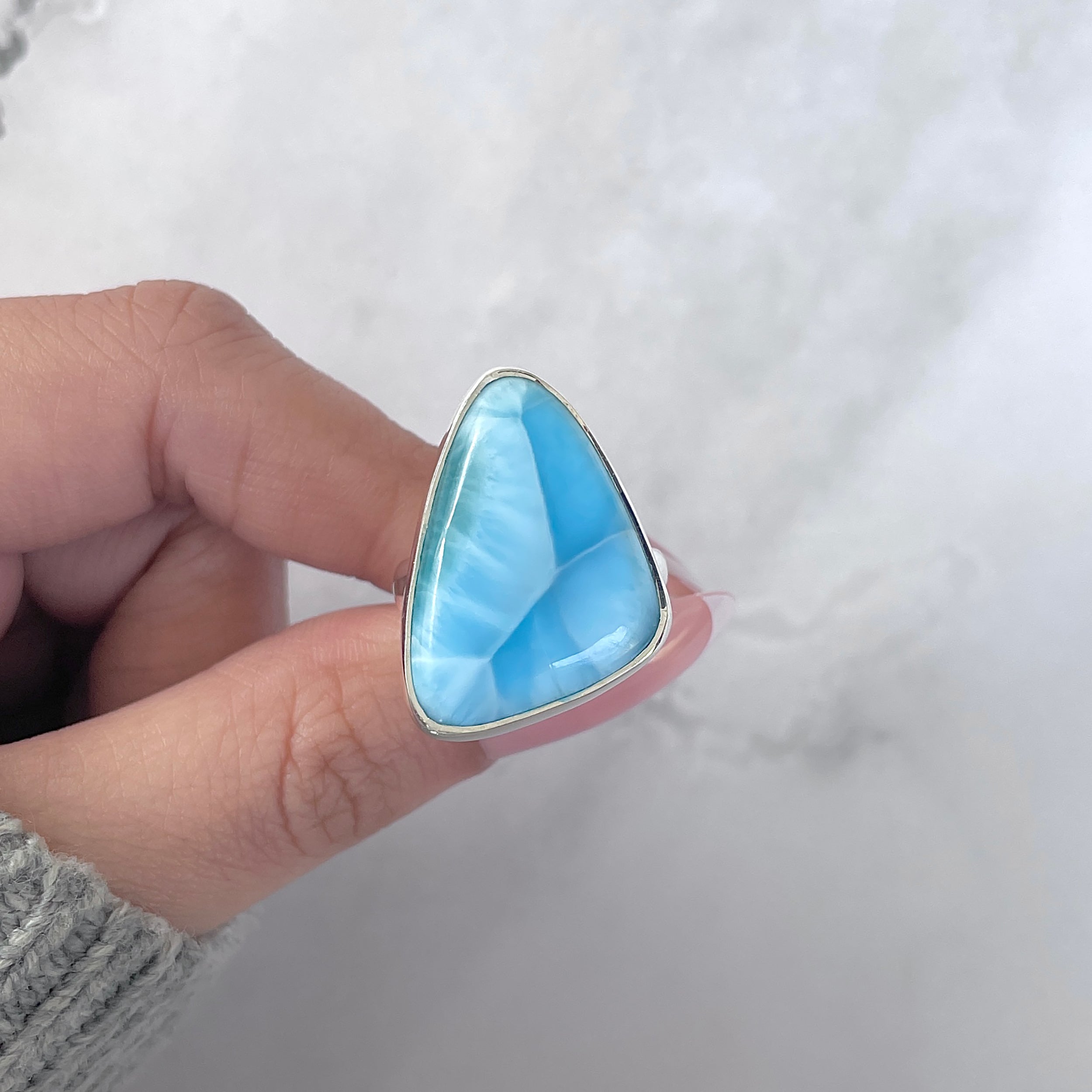 Larimar Adjustable Ring-(LAR-R-1567.)
