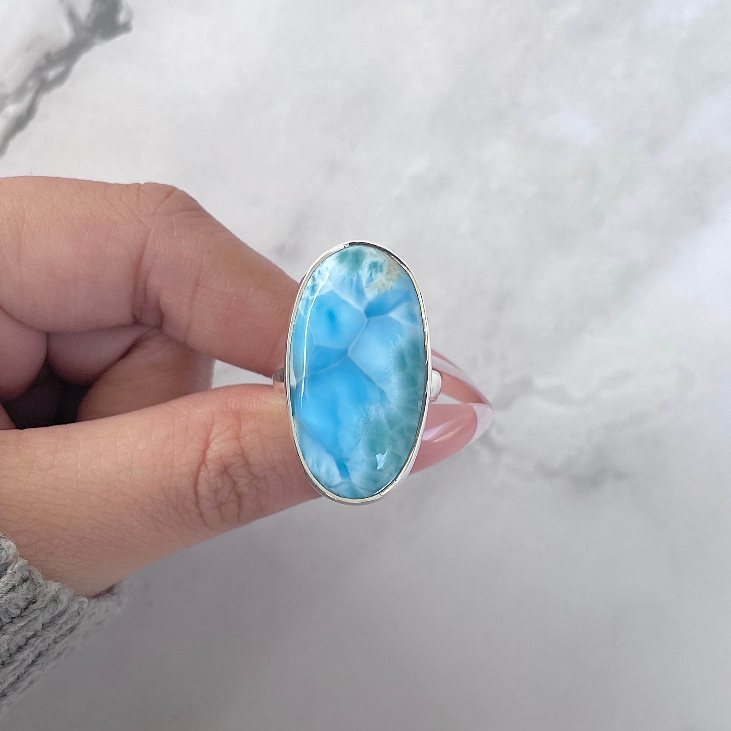 Larimar Adjustable Ring-(LAR-R-1568.)