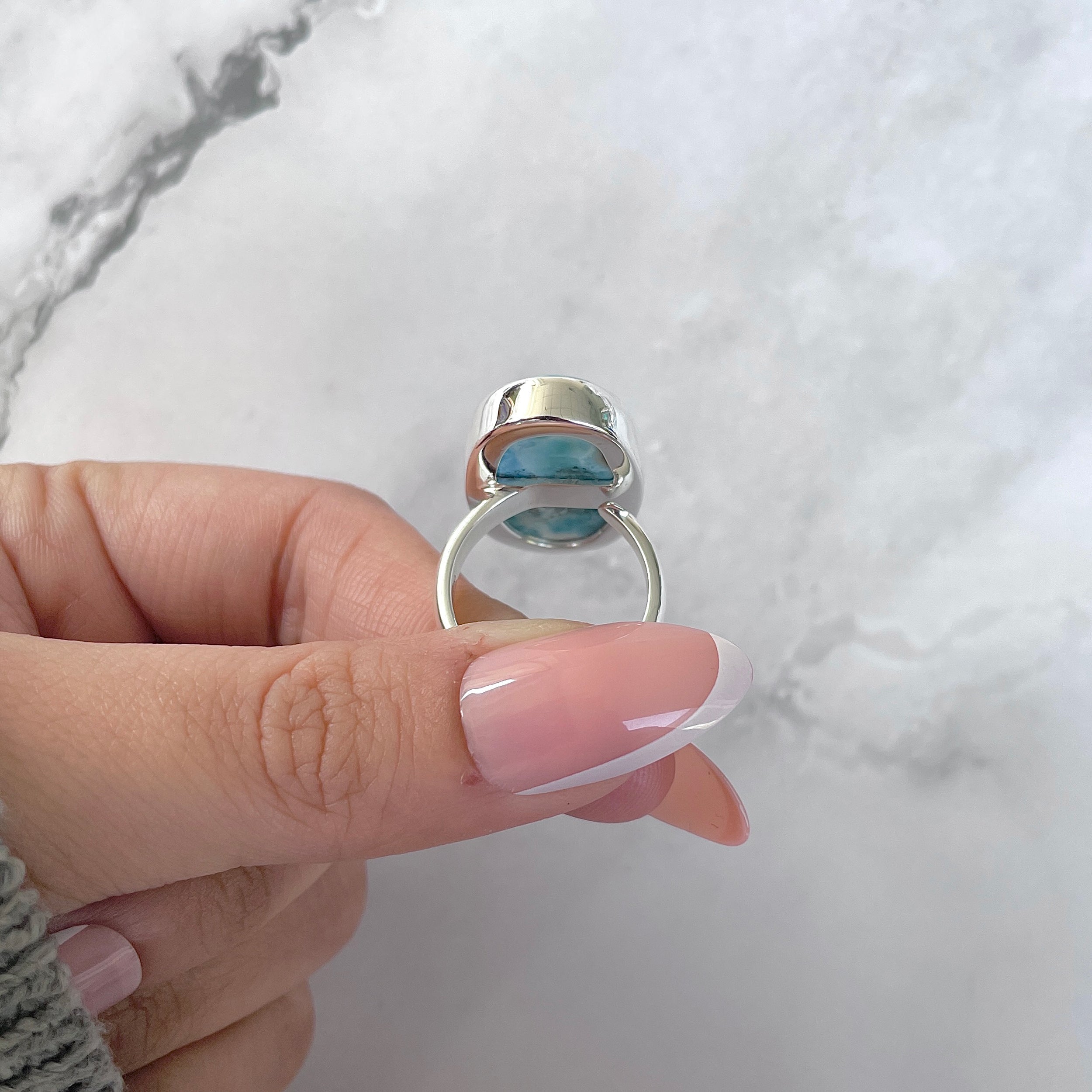 Larimar Adjustable Ring-(LAR-R-1568.)