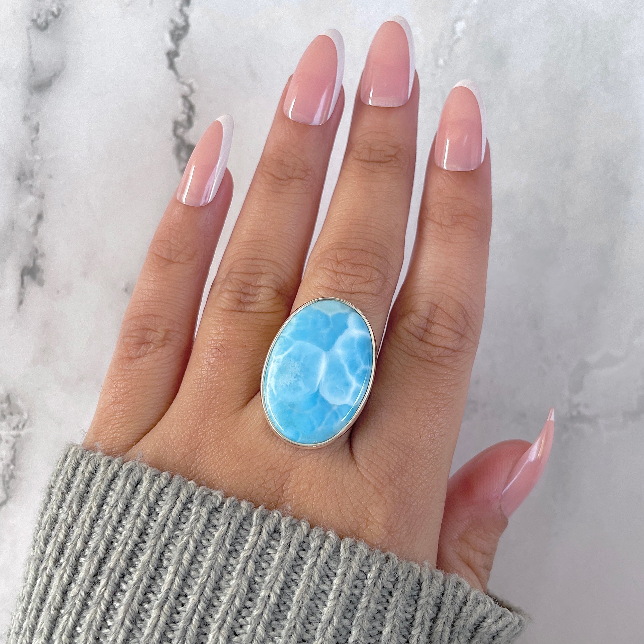 Larimar Adjustable Ring-(LAR-R-1569.)