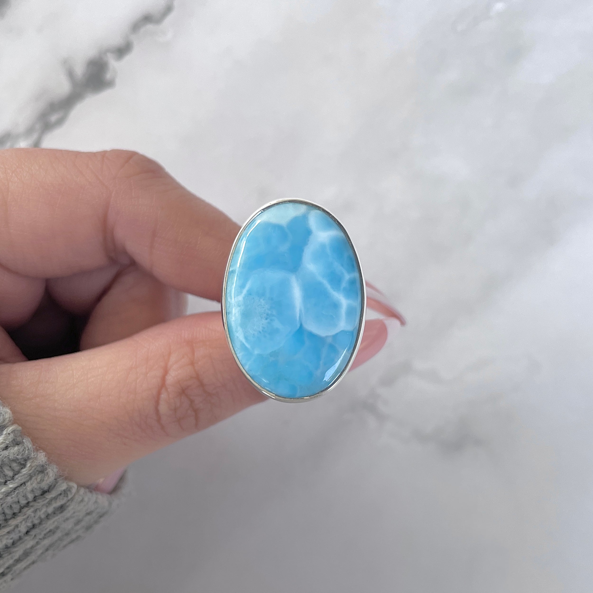 Larimar Adjustable Ring-(LAR-R-1569.)
