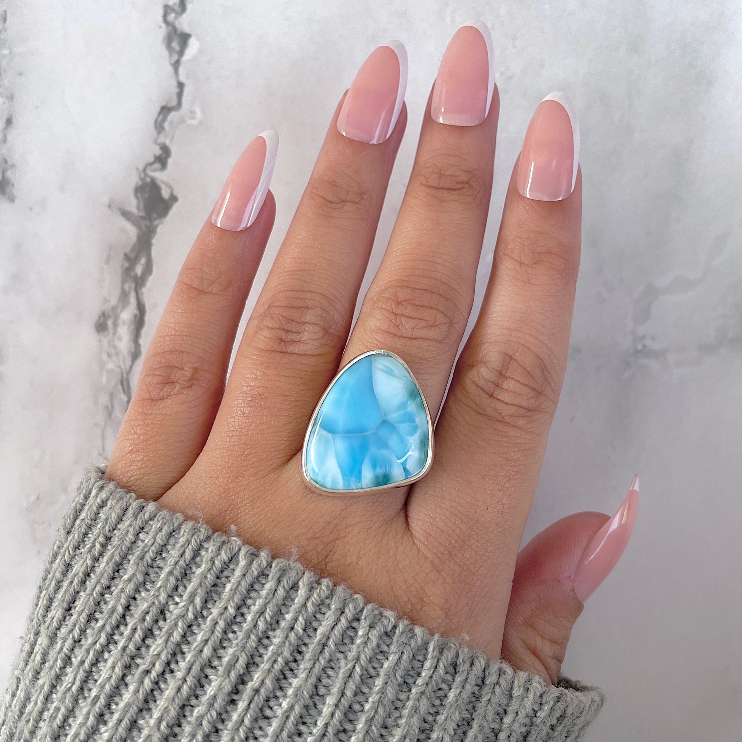 Larimar Adjustable Ring-(LAR-R-1570.)