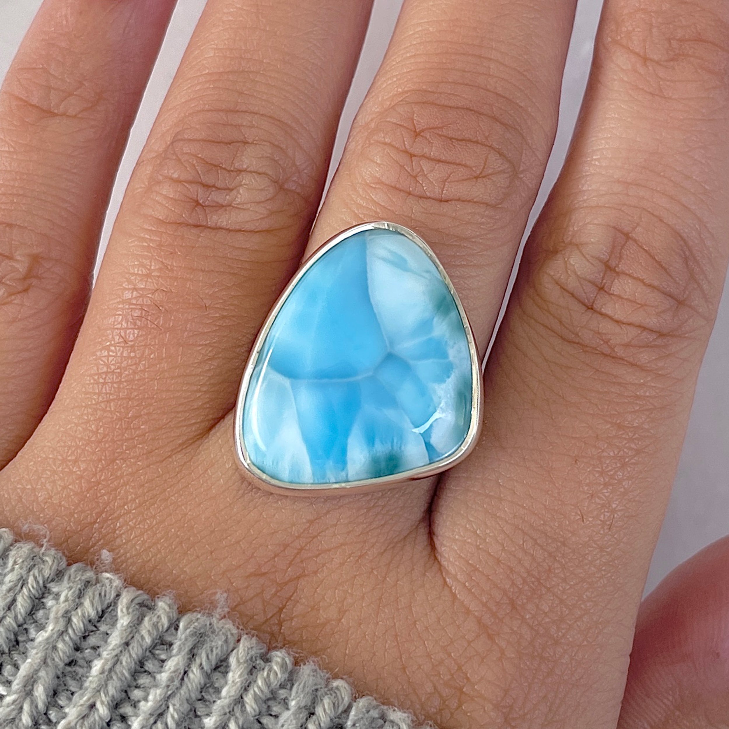 Larimar Adjustable Ring-(LAR-R-1570.)