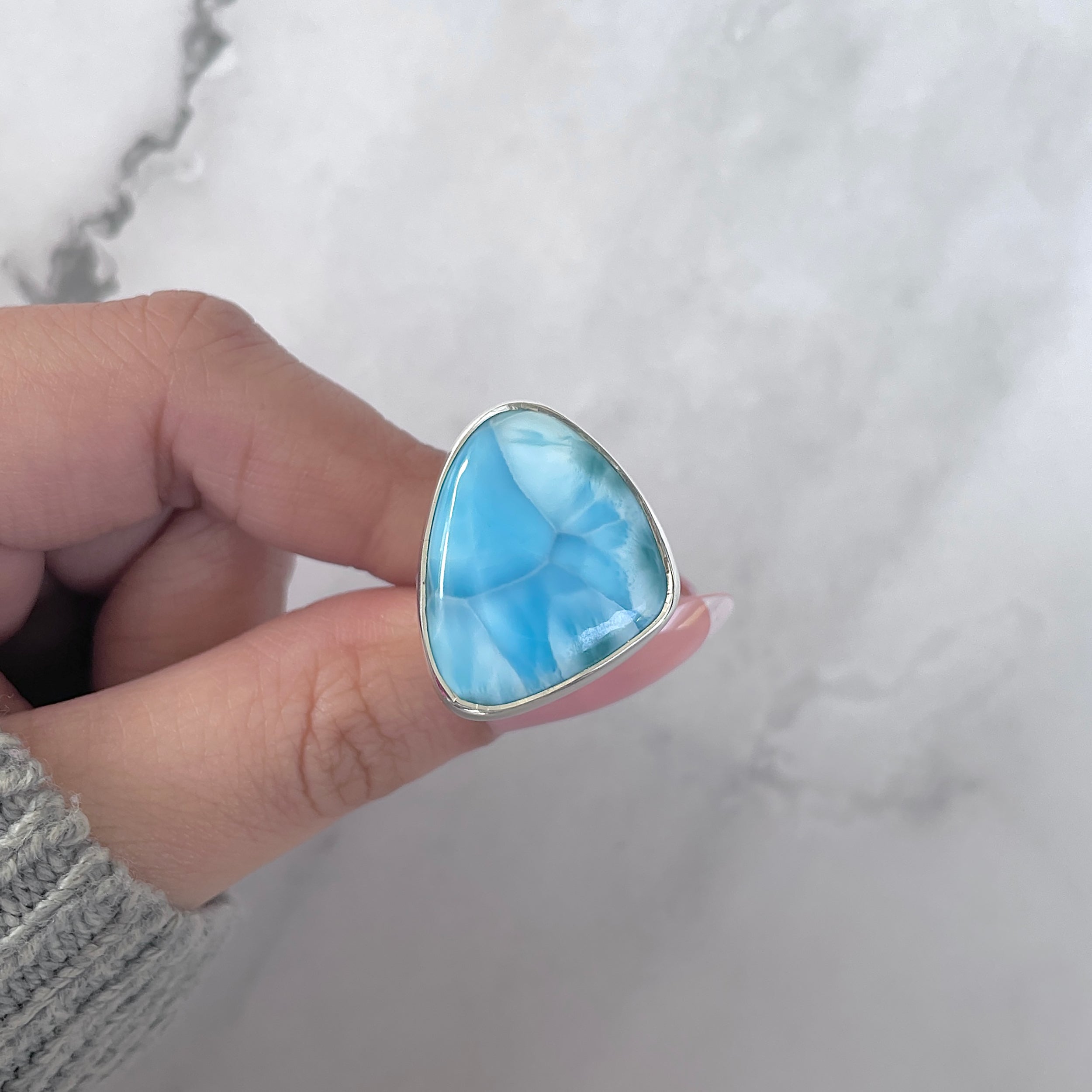Larimar Adjustable Ring-(LAR-R-1570.)