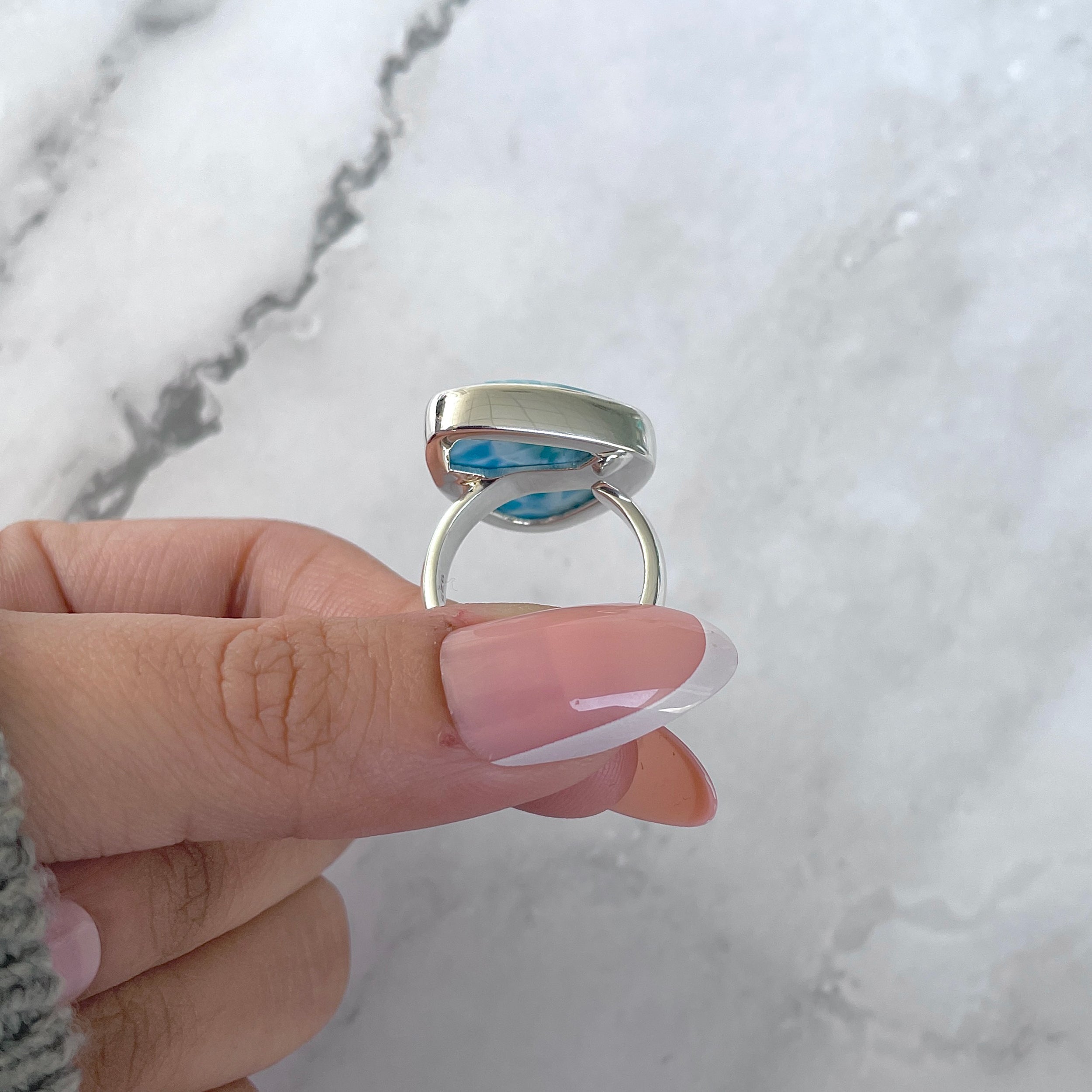 Larimar Adjustable Ring-(LAR-R-1570.)