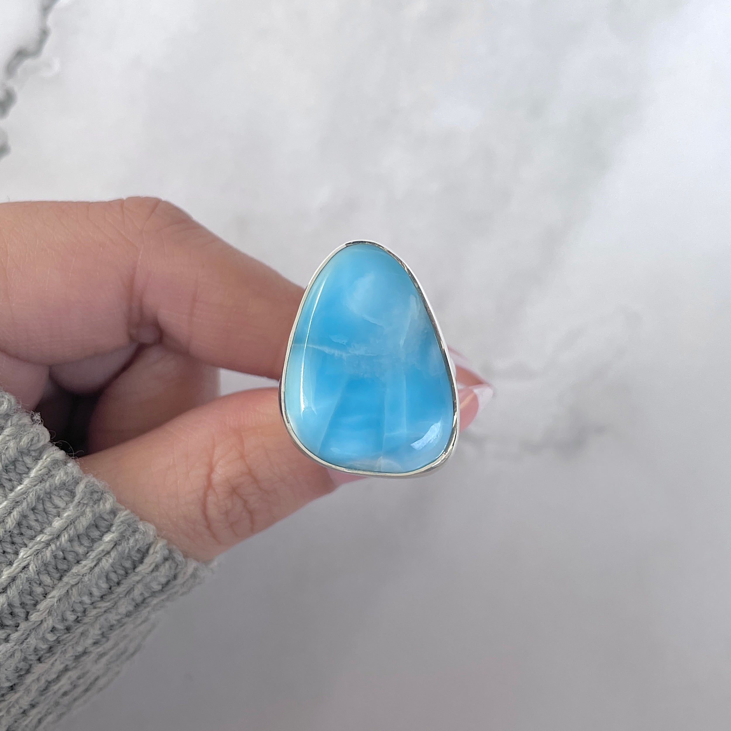 Larimar Adjustable Ring-(LAR-R-1571.)